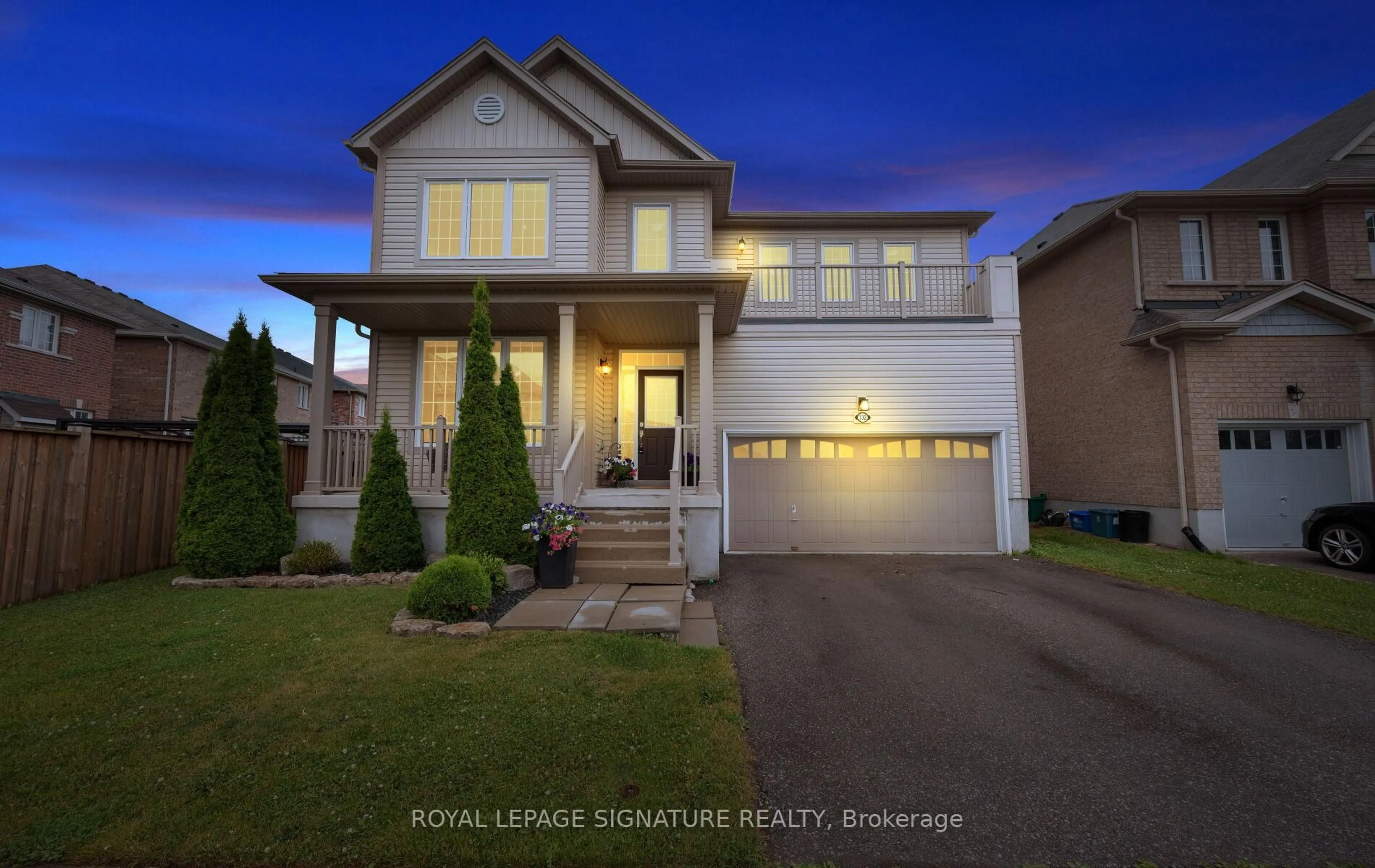Home with vinyl exterior material, street for 132 Warner Lane, Brantford Ontario N3T 0J8