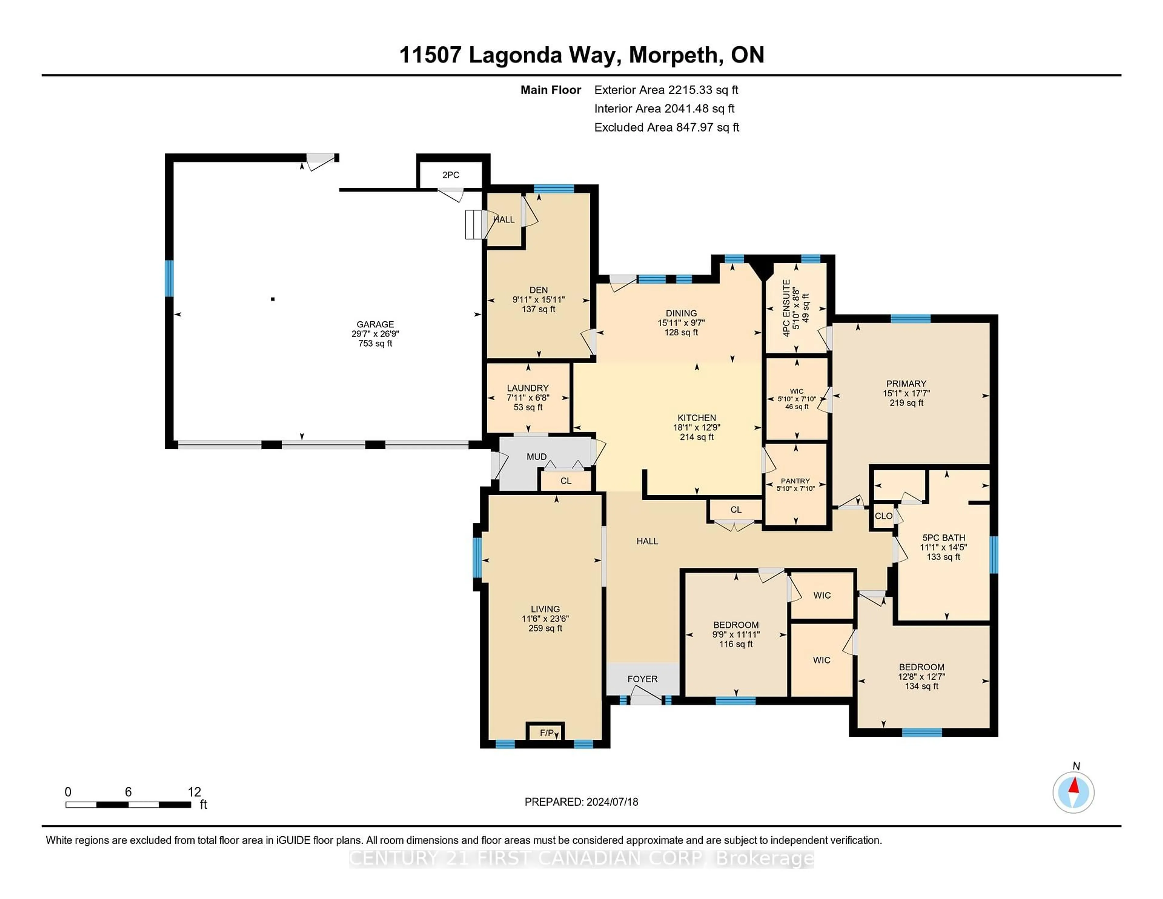 Floor plan for 11507 Lagonda Way, Chatham-Kent Ontario N0P 1X0