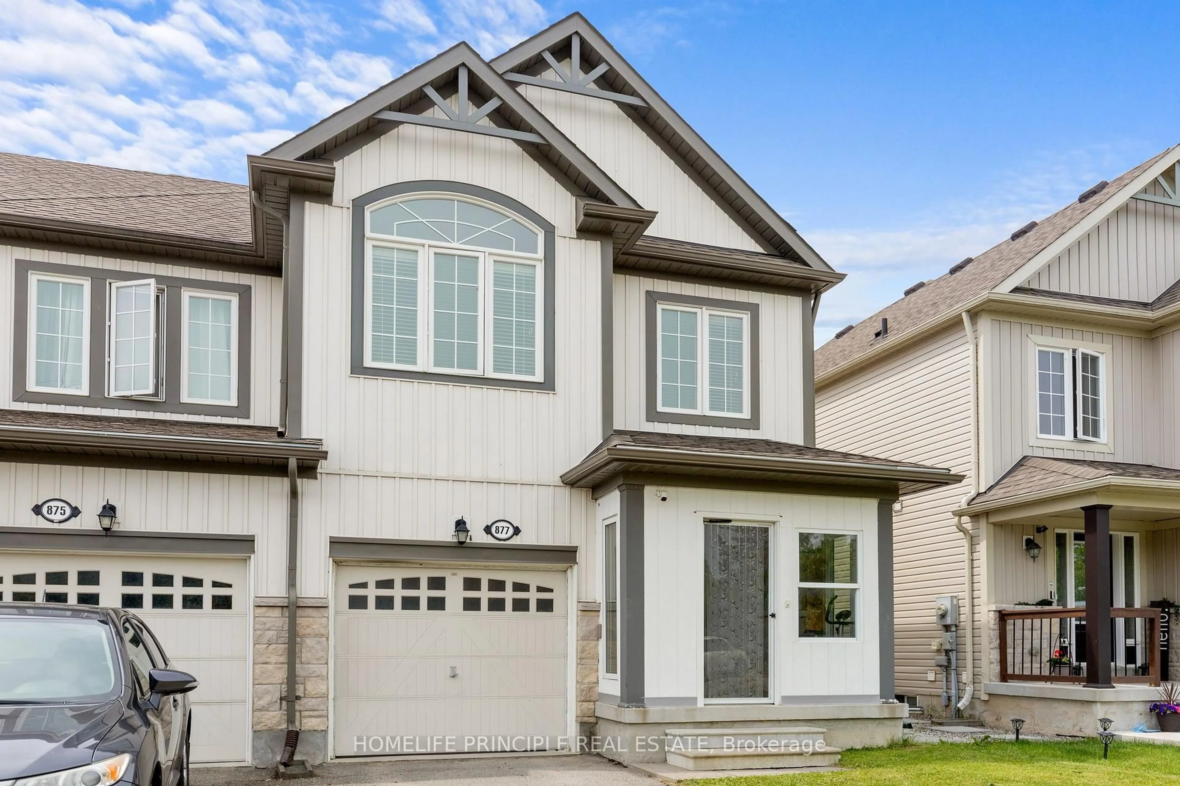 Home with vinyl exterior material, street for 877 Cook Cres, Shelburne Ontario L9V 3V1
