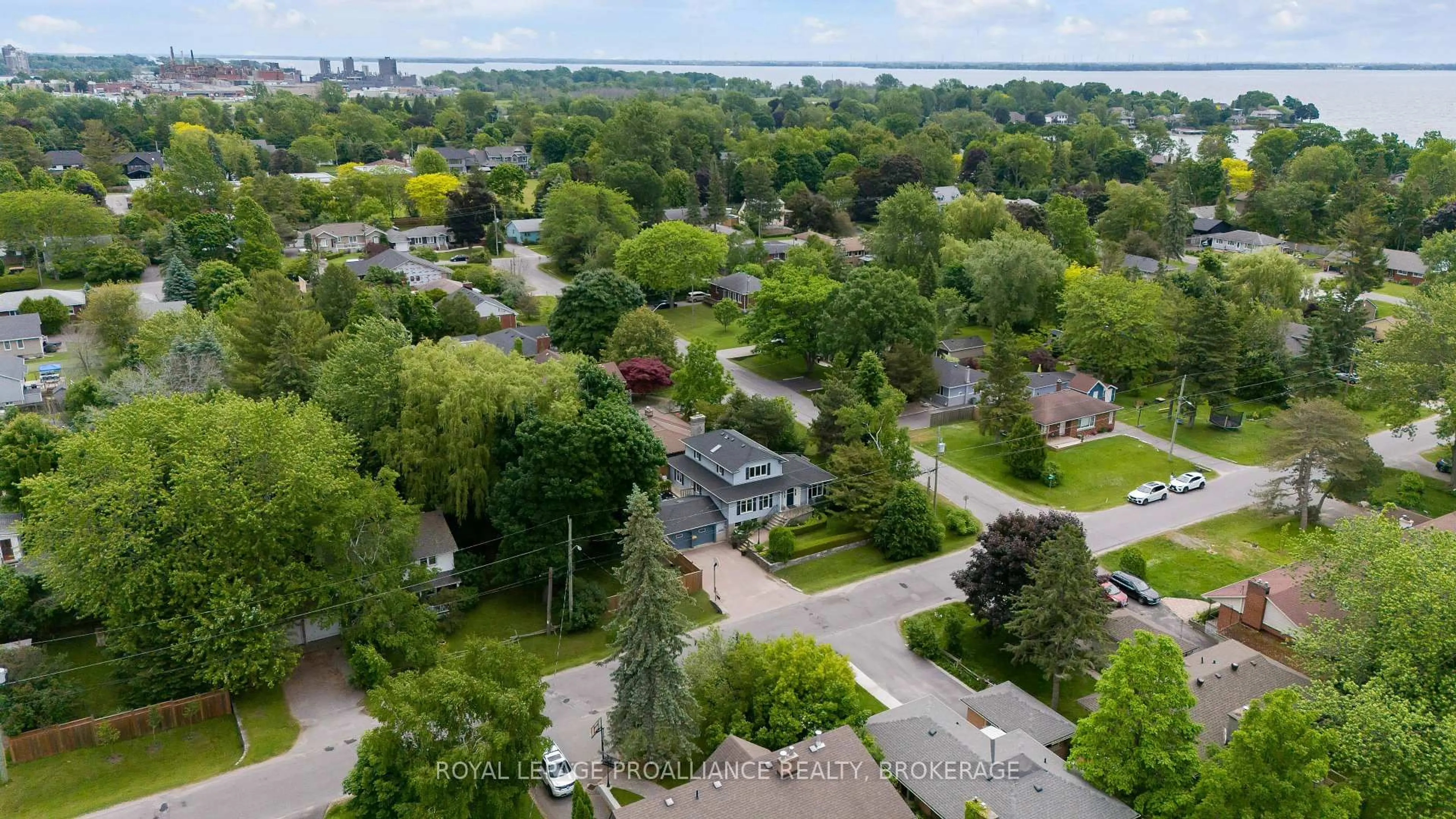 A pic from outside/outdoor area/front of a property/back of a property/a pic from drone, water/lake/river/ocean view for 48 Jorene Dr, Kingston Ontario K7M 3X7
