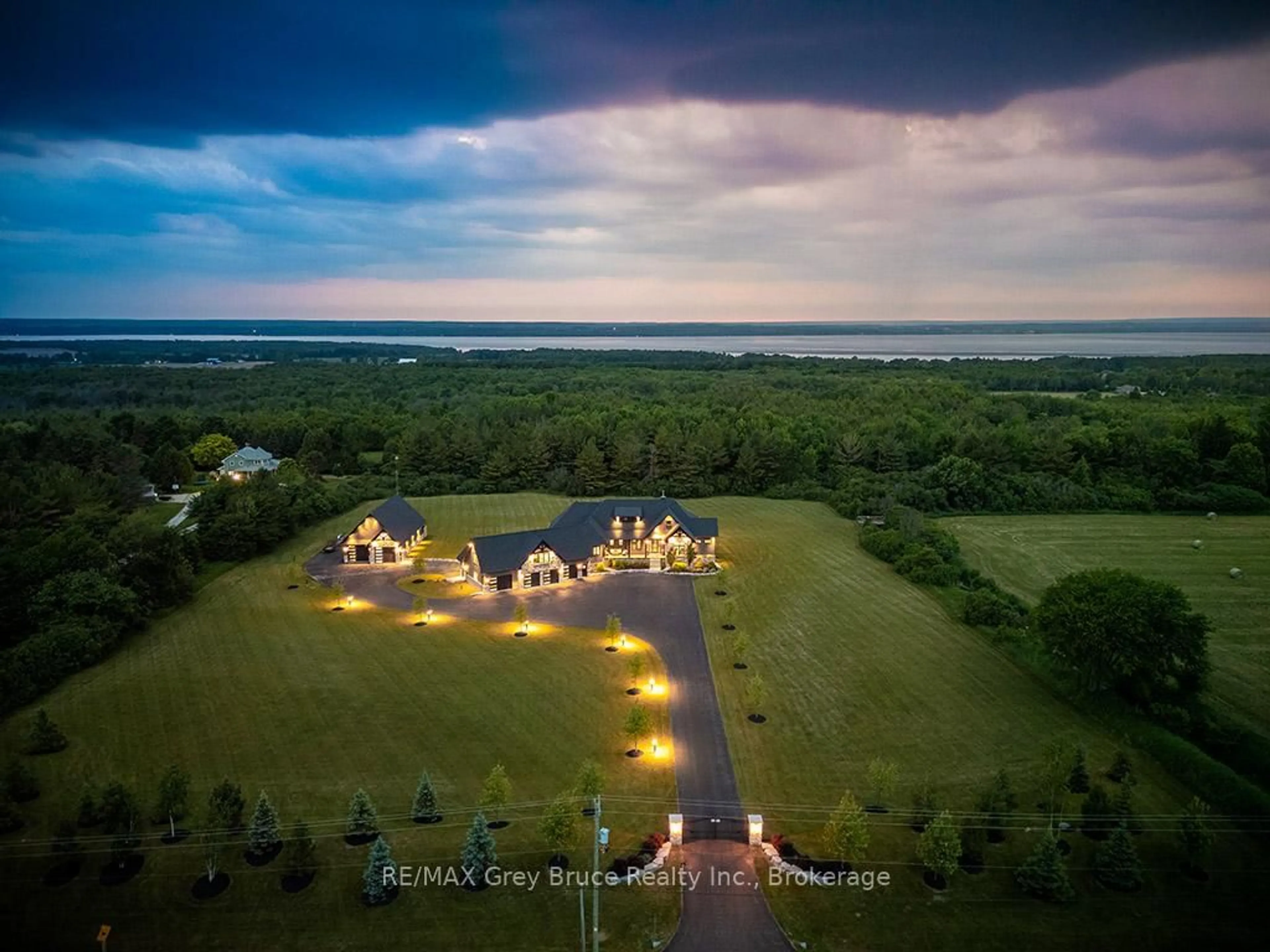 A pic from outside/outdoor area/front of a property/back of a property/a pic from drone, water/lake/river/ocean view for 438800 Grey Road 15 Rd, Meaford Ontario N4K 5N3