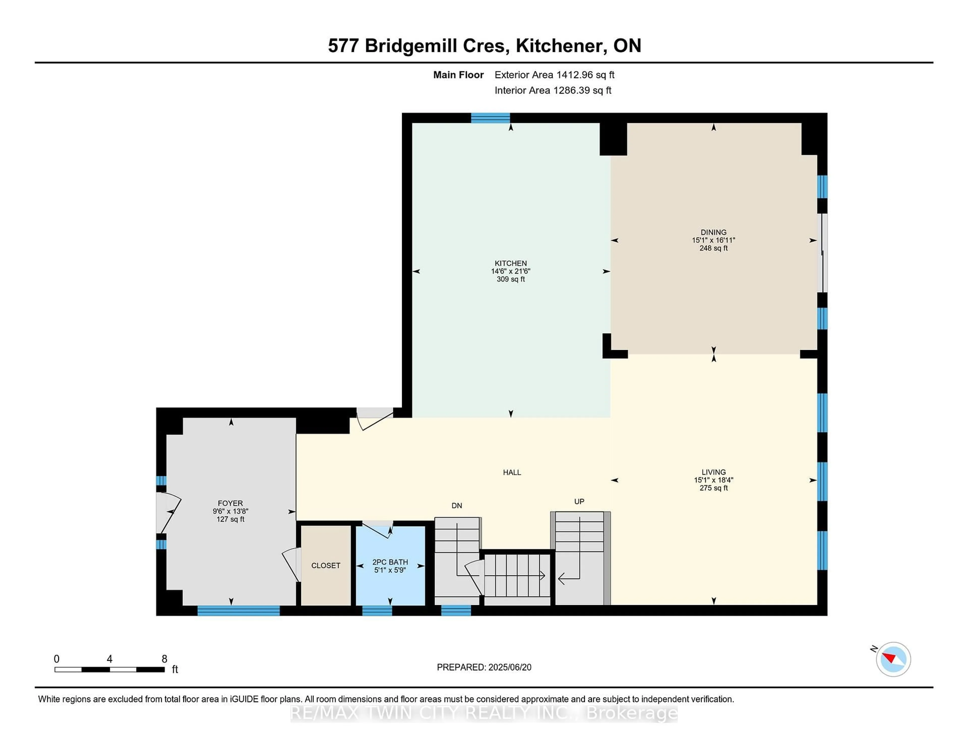 Floor plan for 577 Bridgemill Cres, Kitchener Ontario N2A 0K3