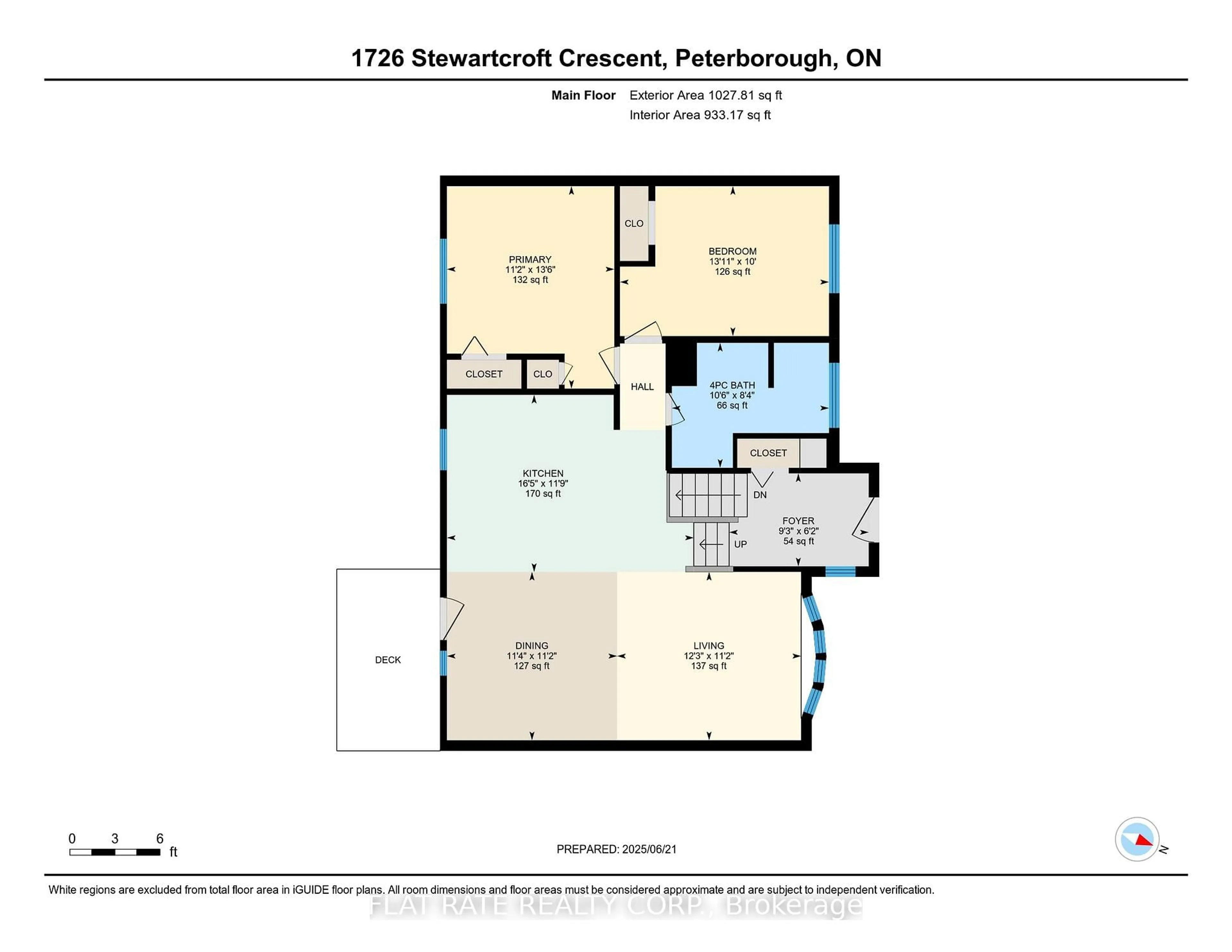 Floor plan for 1726 STEWARTCROFT Cres, Peterborough Ontario K9K 1J9