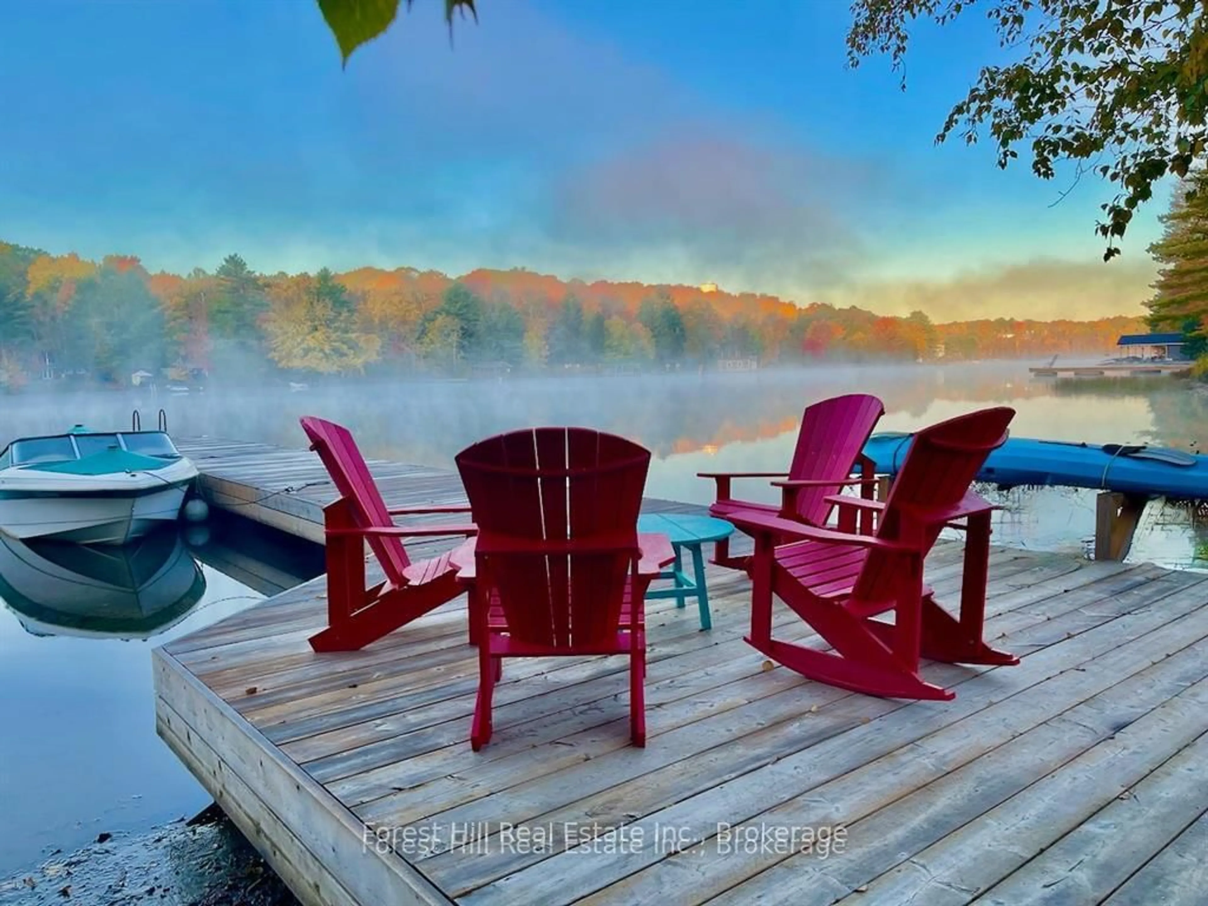 Patio, water/lake/river/ocean view for 26 Harris St, Muskoka Lakes Ontario P0B 1J0