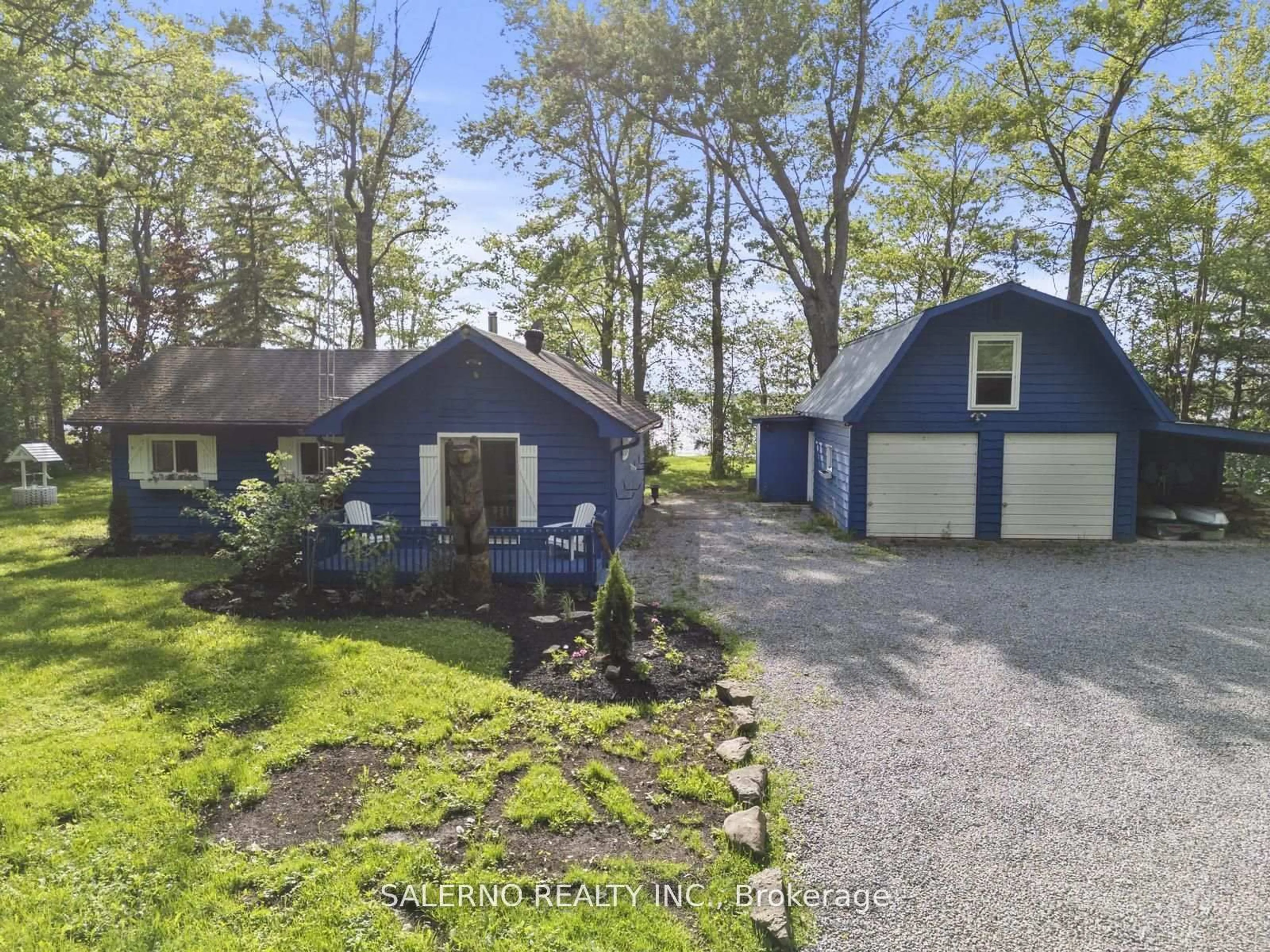 A pic from outside/outdoor area/front of a property/back of a property/a pic from drone, street for 161 Campbell Beach Rd, Kawartha Lakes Ontario L0K 1B0