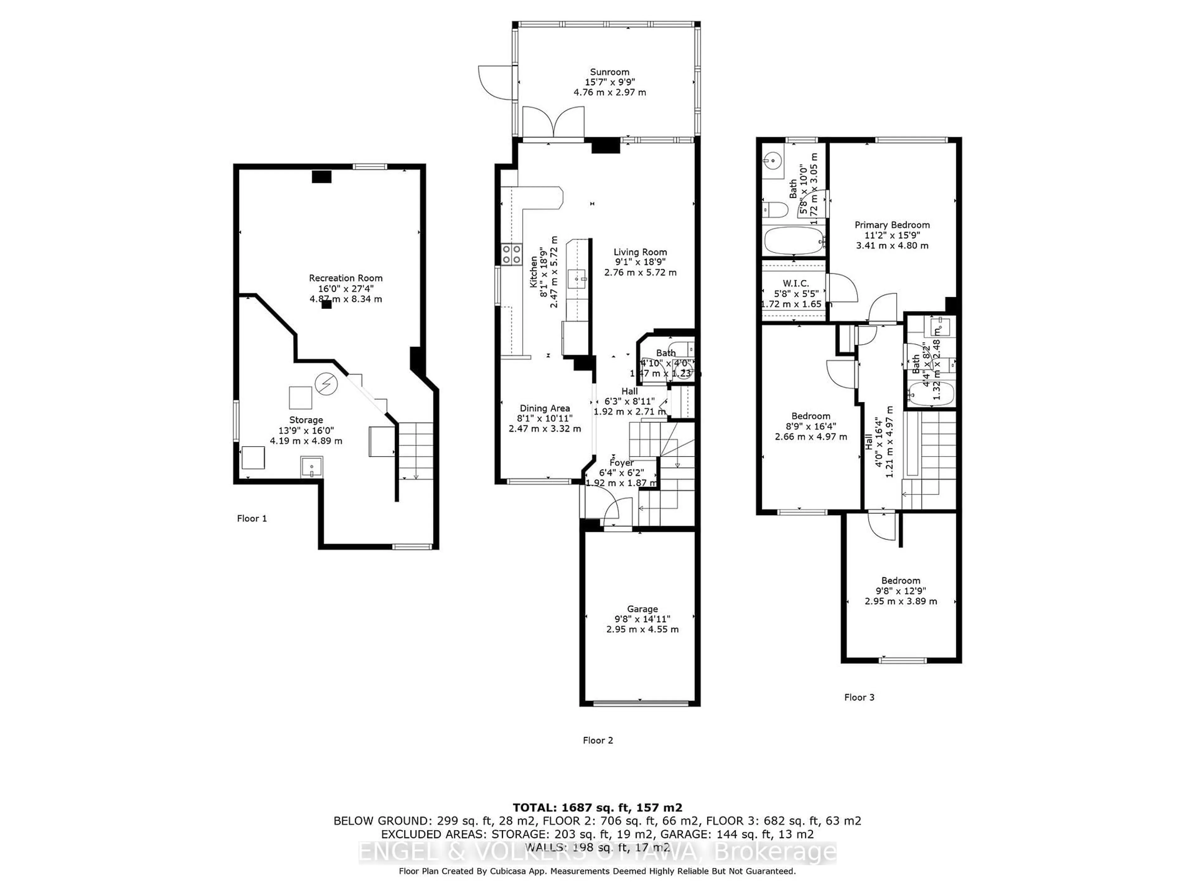 Floor plan for 68 Thornbury Cres, Ottawa Ontario K2G 6C4