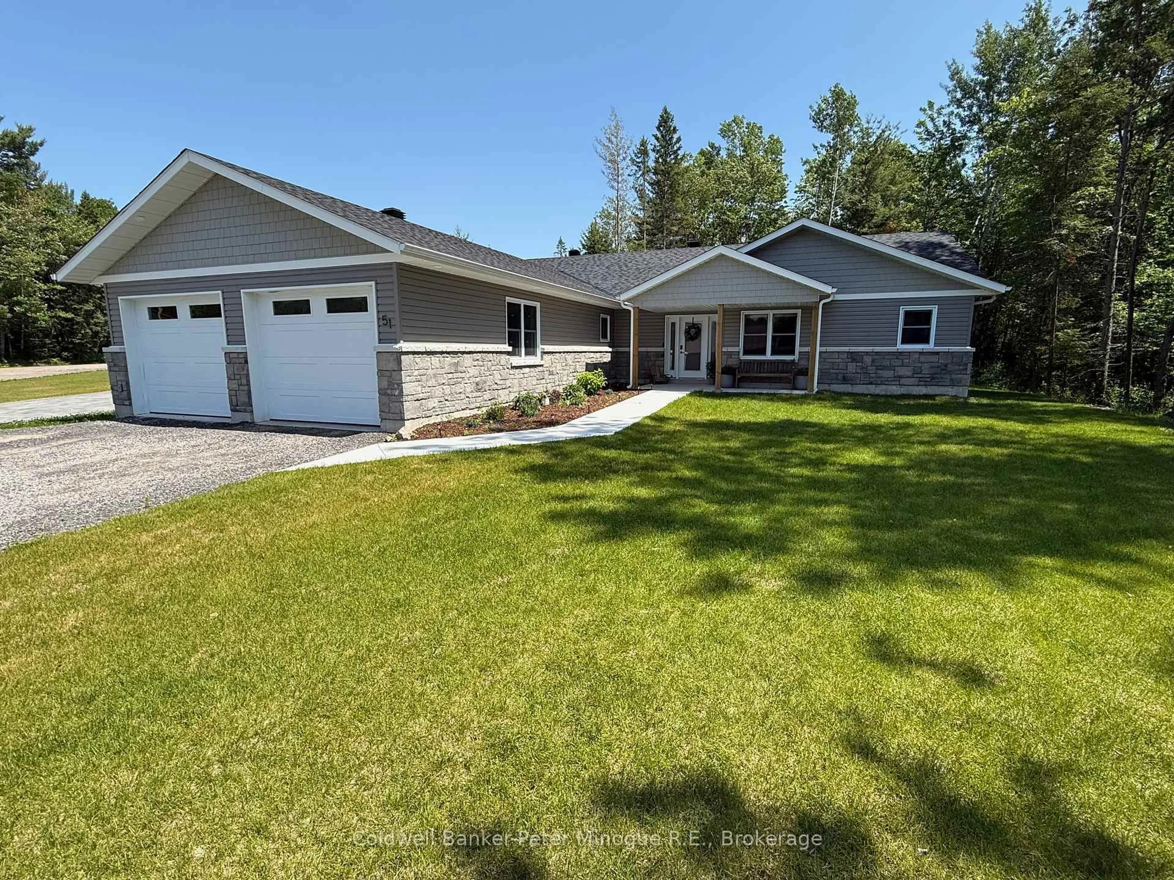 A pic from outside/outdoor area/front of a property/back of a property/a pic from drone, street for 51 Masson Lane, Callander Ontario P0H 1H0