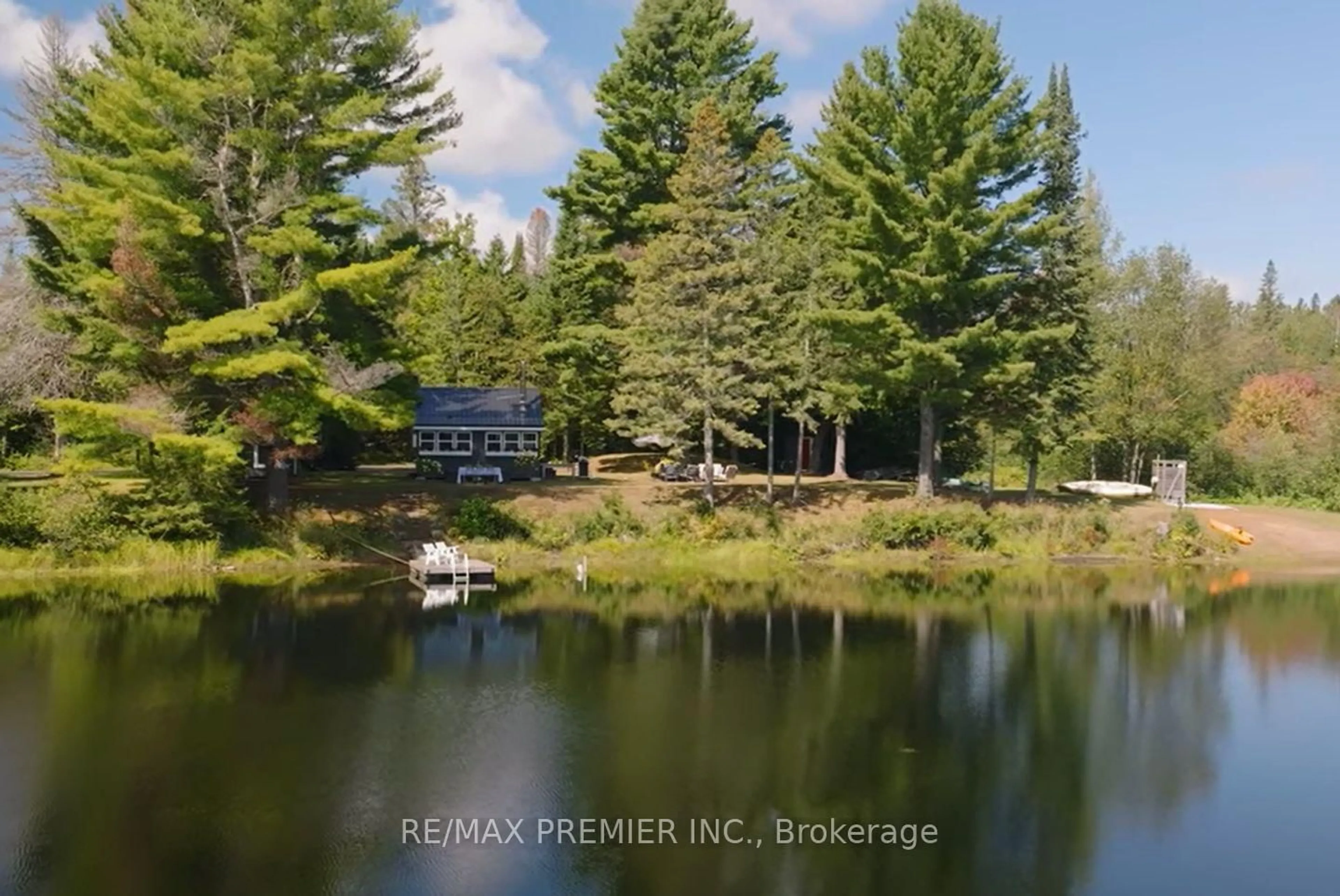 A pic from outside/outdoor area/front of a property/back of a property/a pic from drone, water/lake/river/ocean view for 1130 Colony Rd, Lake of Bays Ontario P1L 1X3