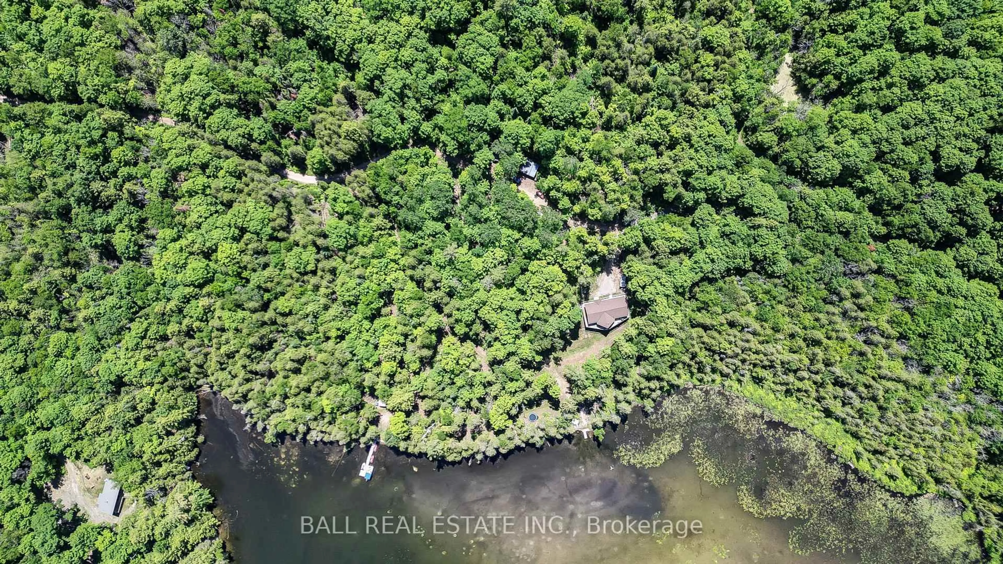 A pic from outside/outdoor area/front of a property/back of a property/a pic from drone, water/lake/river/ocean view for 110 Lillian Lane, Hastings Ontario K0L 1W0