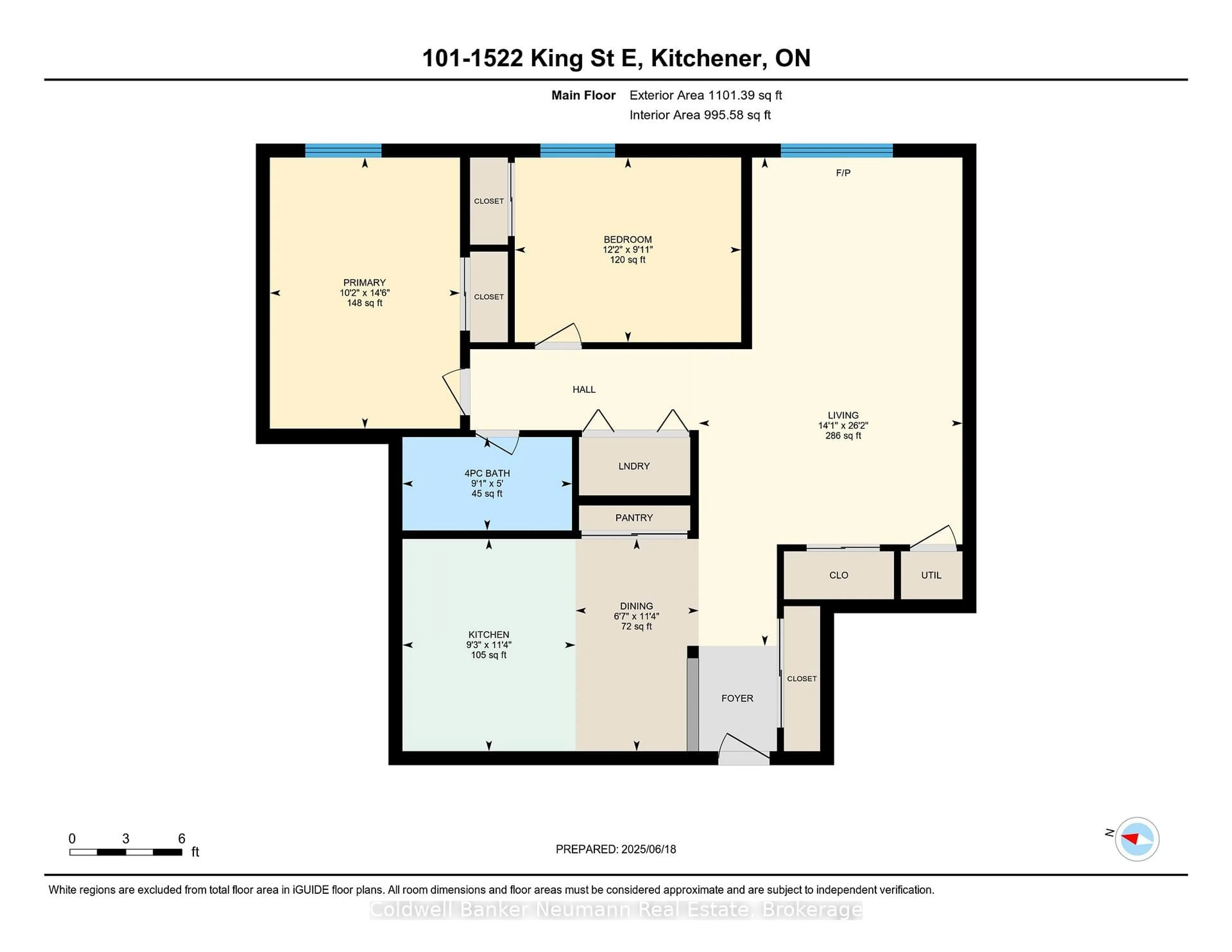 Floor plan for 1522 King St #101, Kitchener Ontario N2G 2P1