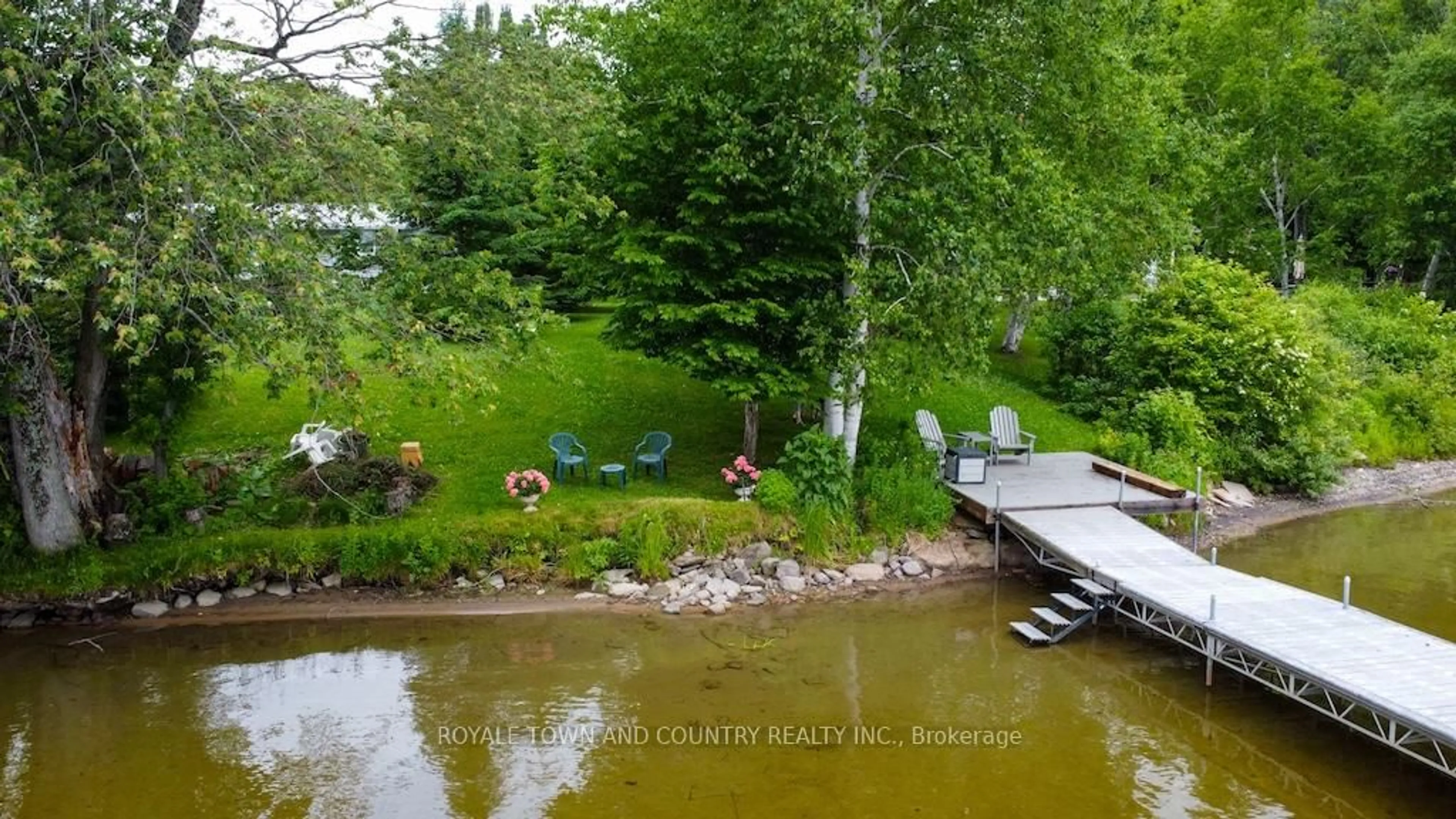 A pic from outside/outdoor area/front of a property/back of a property/a pic from drone, water/lake/river/ocean view for 1304 North Shore Rd, Algonquin Highlands Ontario K0M 1S0