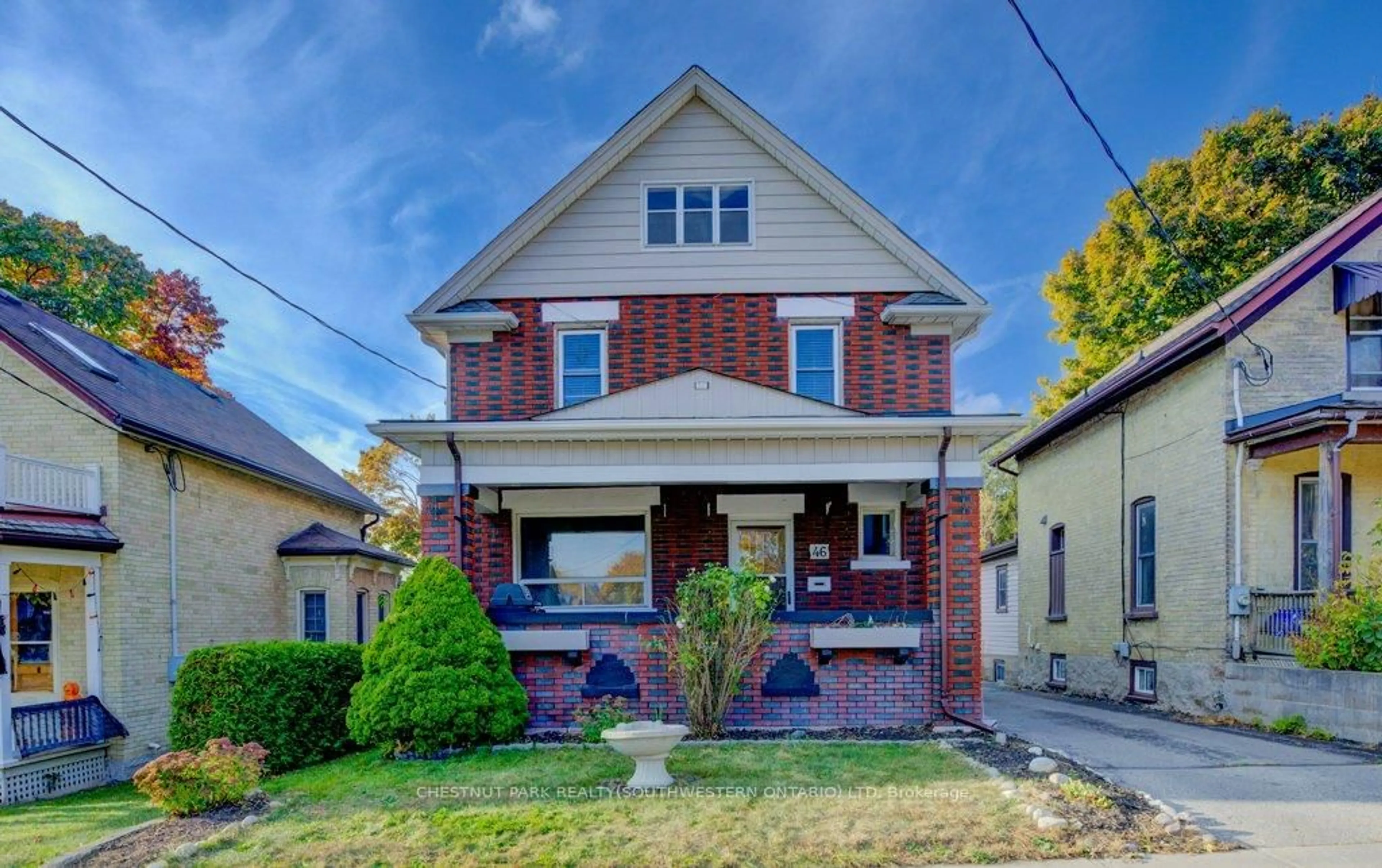 Home with brick exterior material, street for 46 Cherry St, Kitchener Ontario N2G 2C6