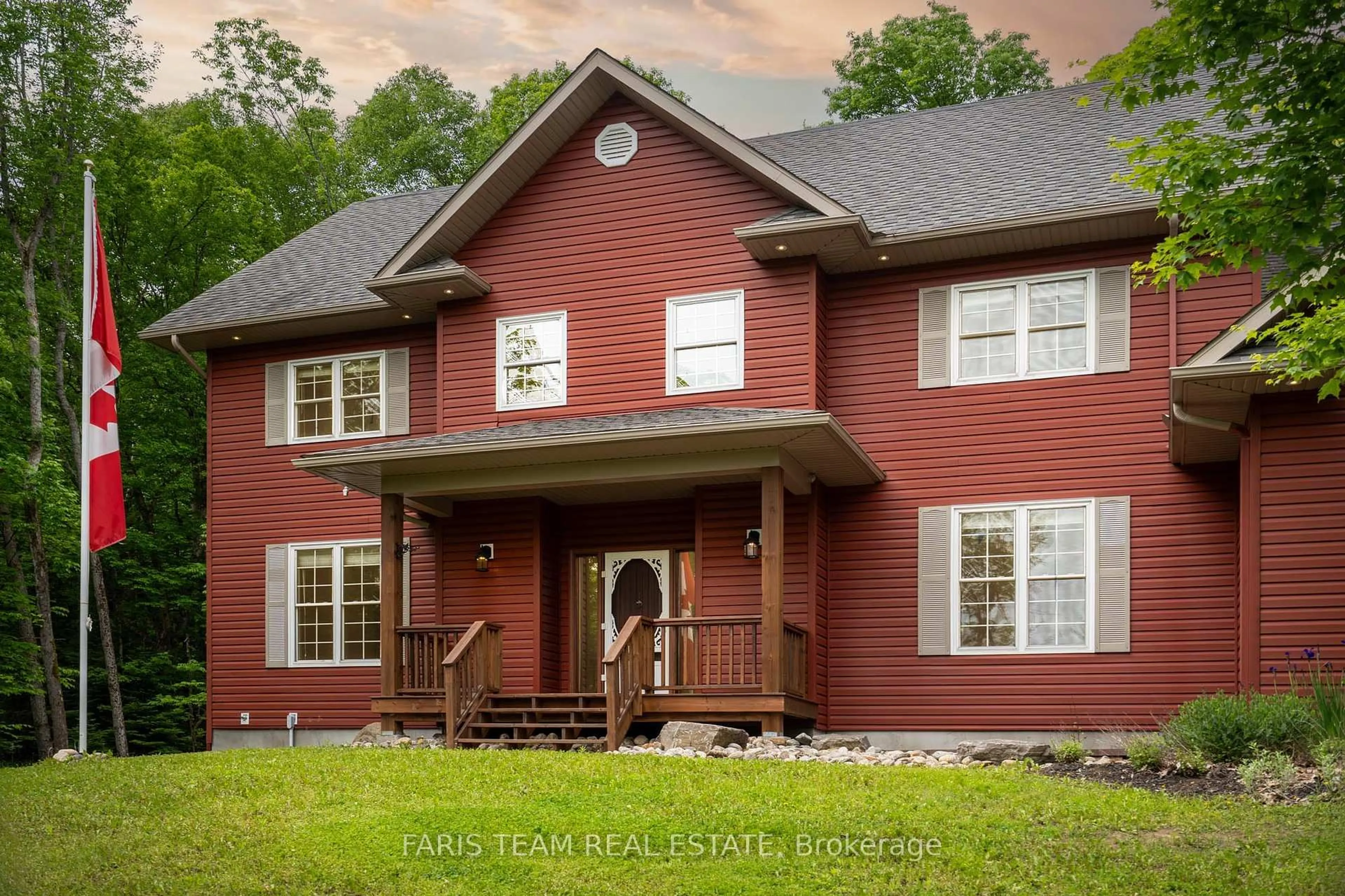 Home with brick exterior material, street for 156 Deerfoot Tr, Huntsville Ontario P1H 0A8