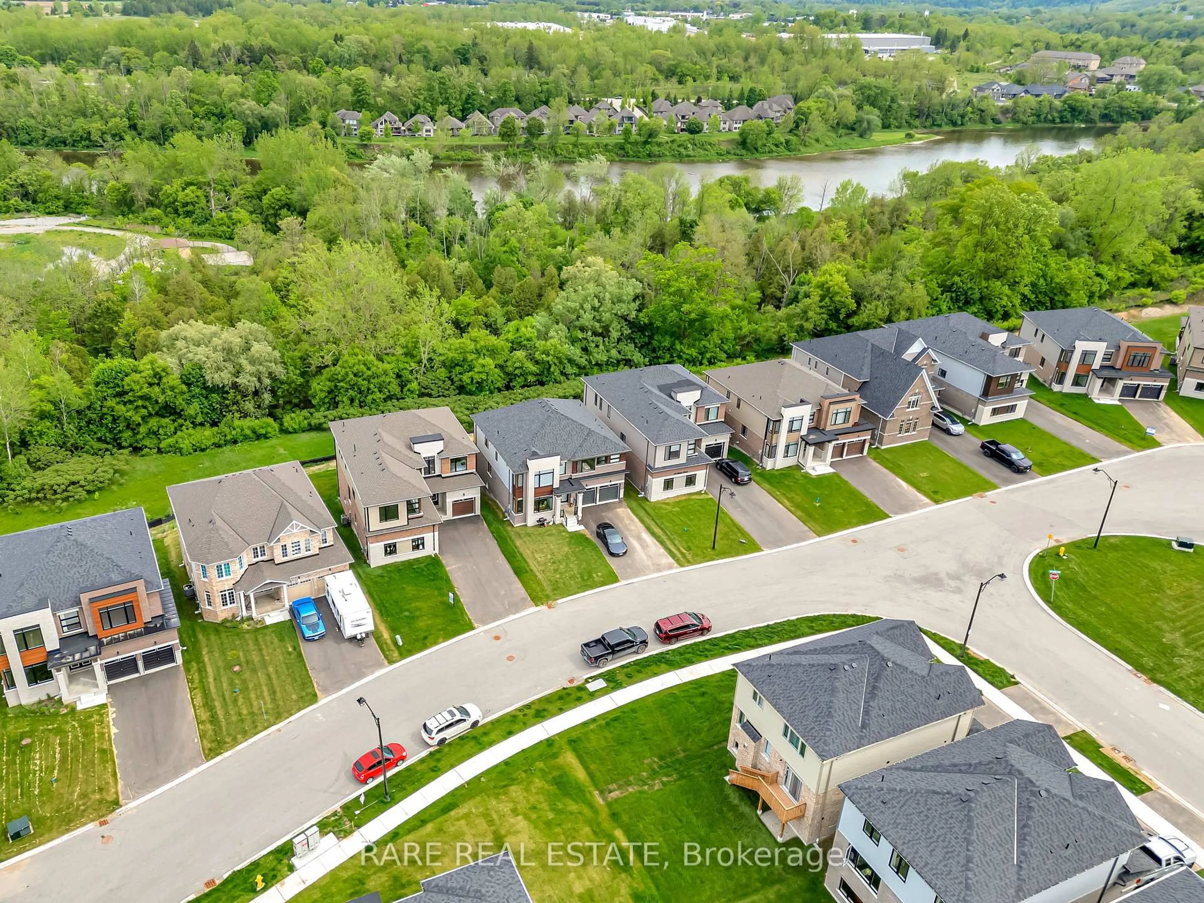 A pic from outside/outdoor area/front of a property/back of a property/a pic from drone, water/lake/river/ocean view for 32 Mears Rd, Brant Ontario N3L 0M6