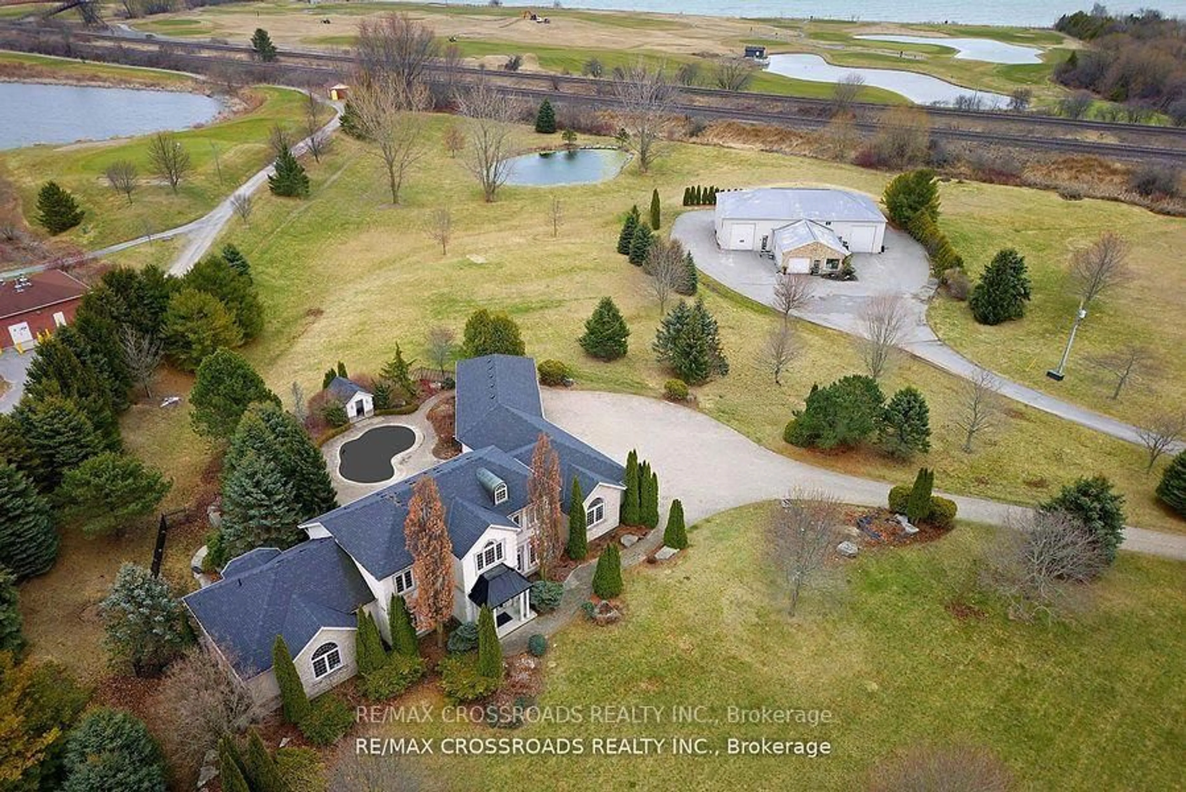 A pic from outside/outdoor area/front of a property/back of a property/a pic from drone, water/lake/river/ocean view for 5717 Lakeshore Rd, Port Hope Ontario L1A 3V7