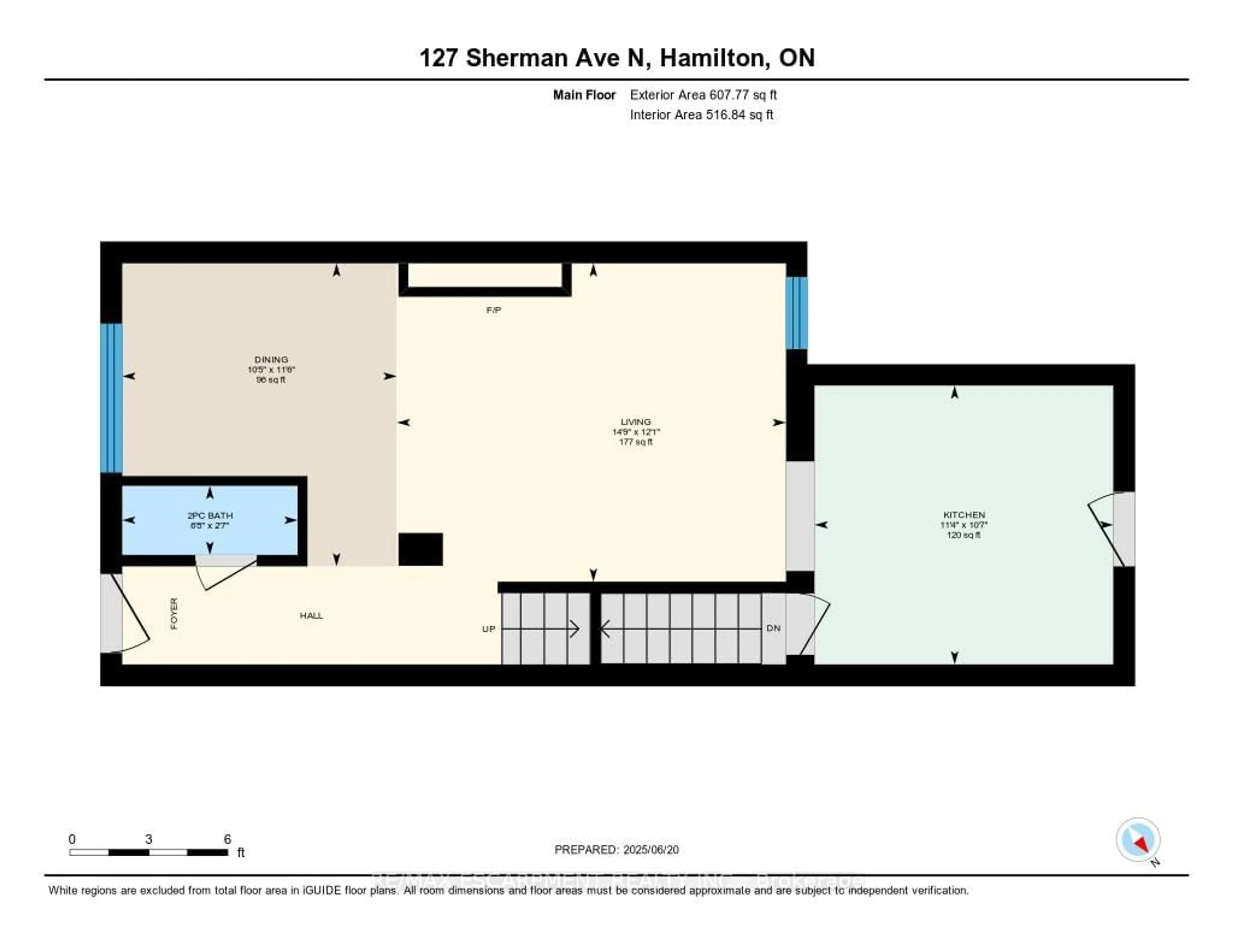 Floor plan for 127 Sherman Ave, Hamilton Ontario L8L 6M3