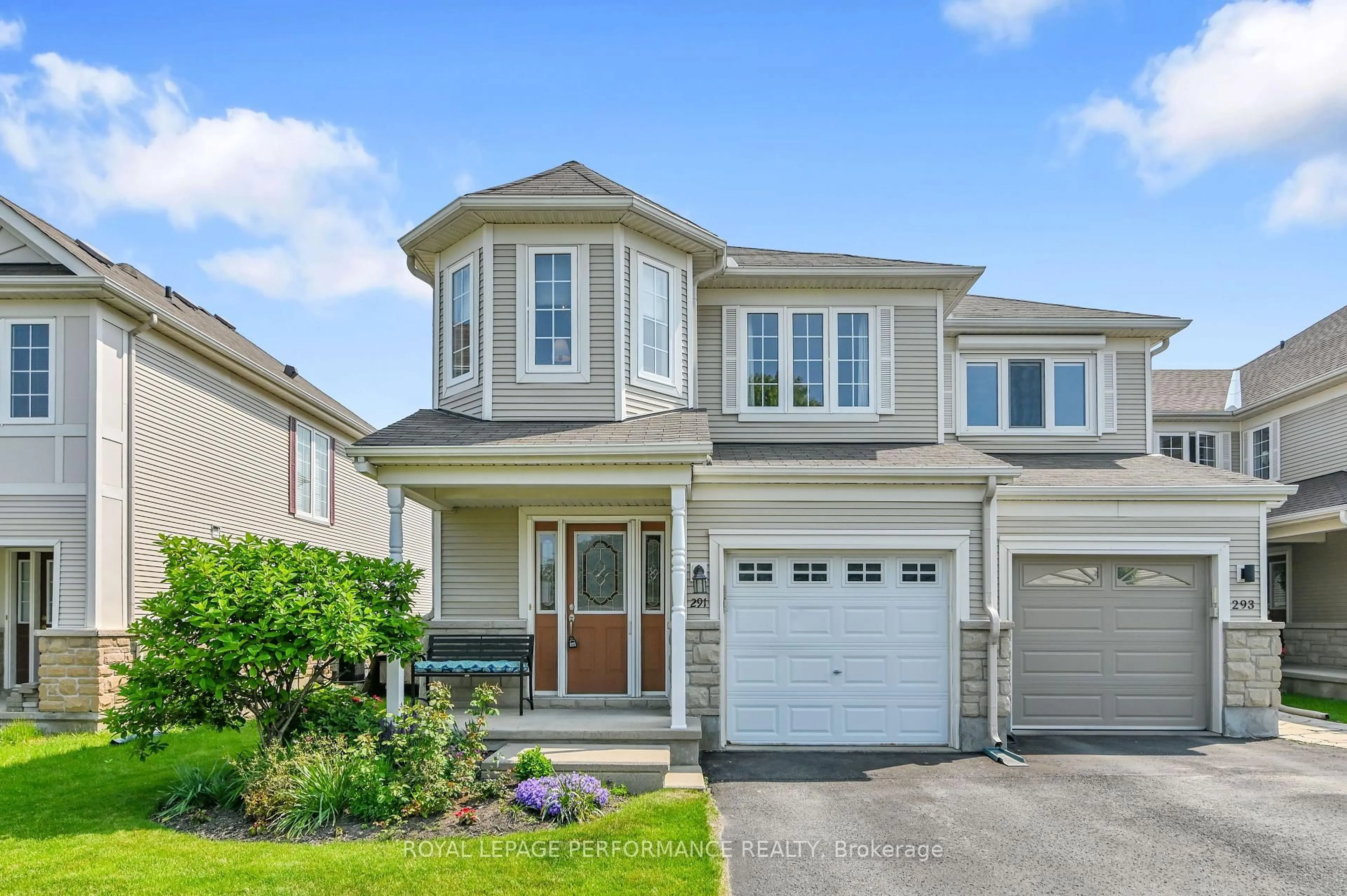Home with vinyl exterior material, street for 291 Silbrass Private, Ottawa Ontario K2J 5M6