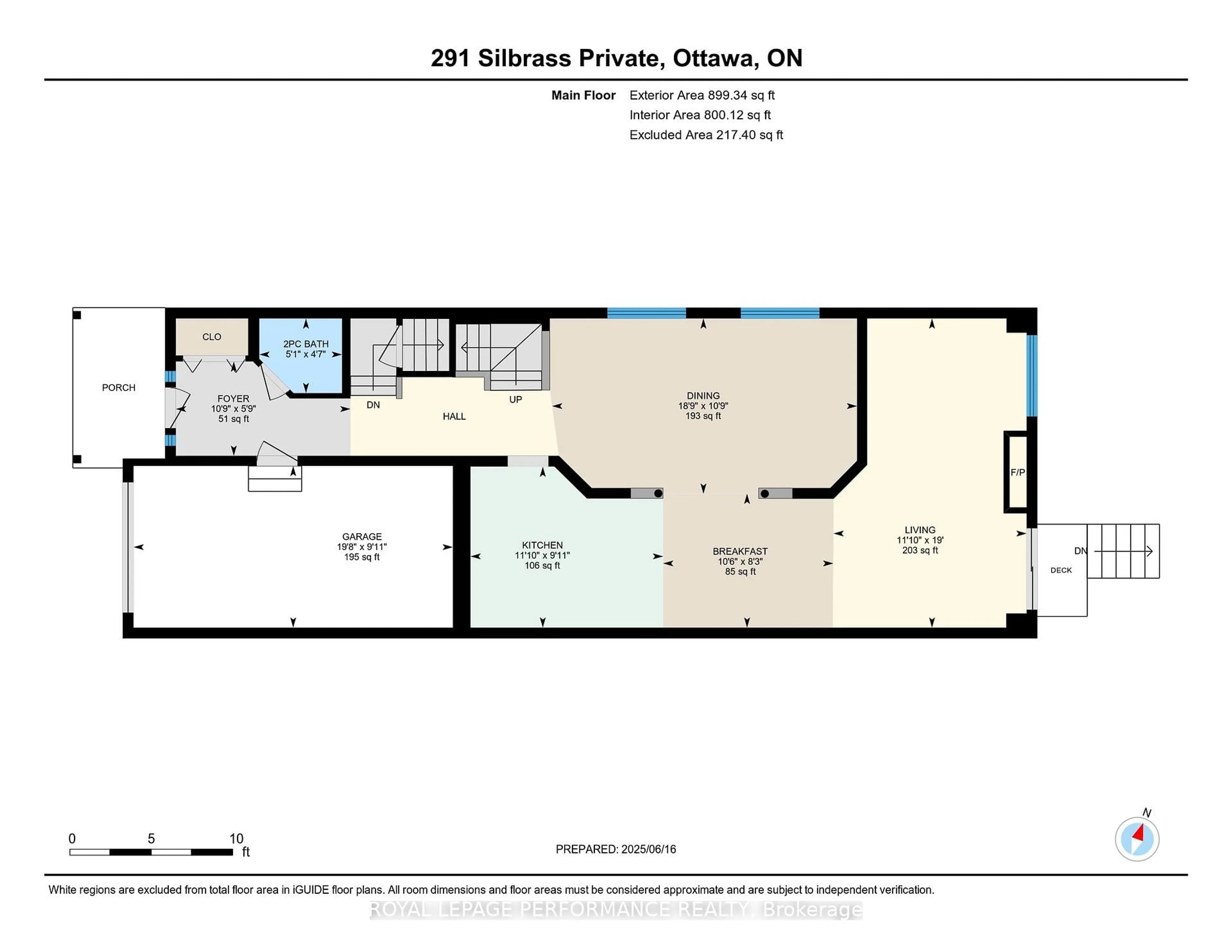 Floor plan for 291 Silbrass Private, Ottawa Ontario K2J 5M6