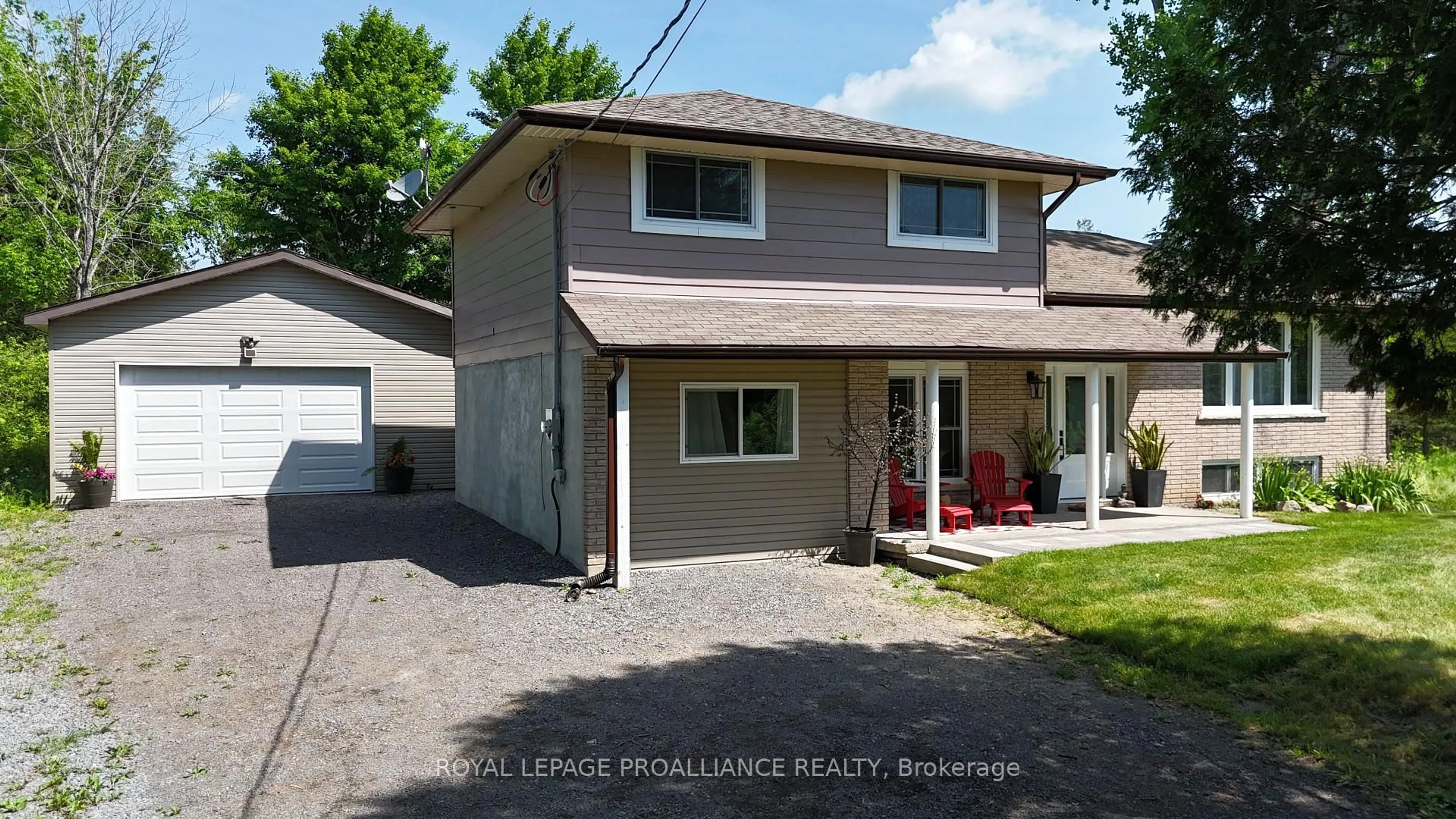 Home with vinyl exterior material, street for 3799 Harmony Rd, Shannonville Ontario K0K 3A0