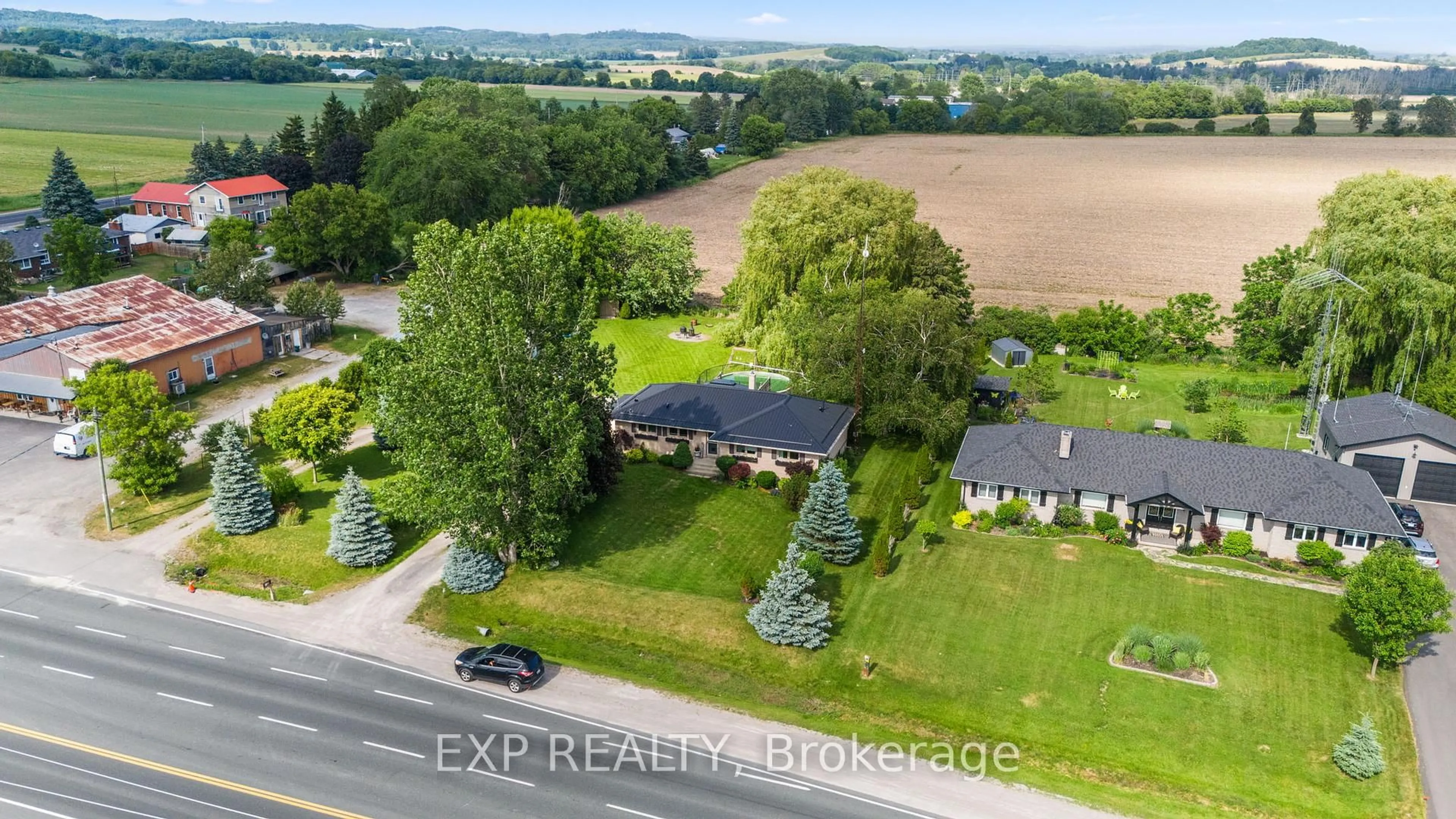 A pic from outside/outdoor area/front of a property/back of a property/a pic from drone, street for 2941 County Rd 28 Rd, Port Hope Ontario L1A 3V6