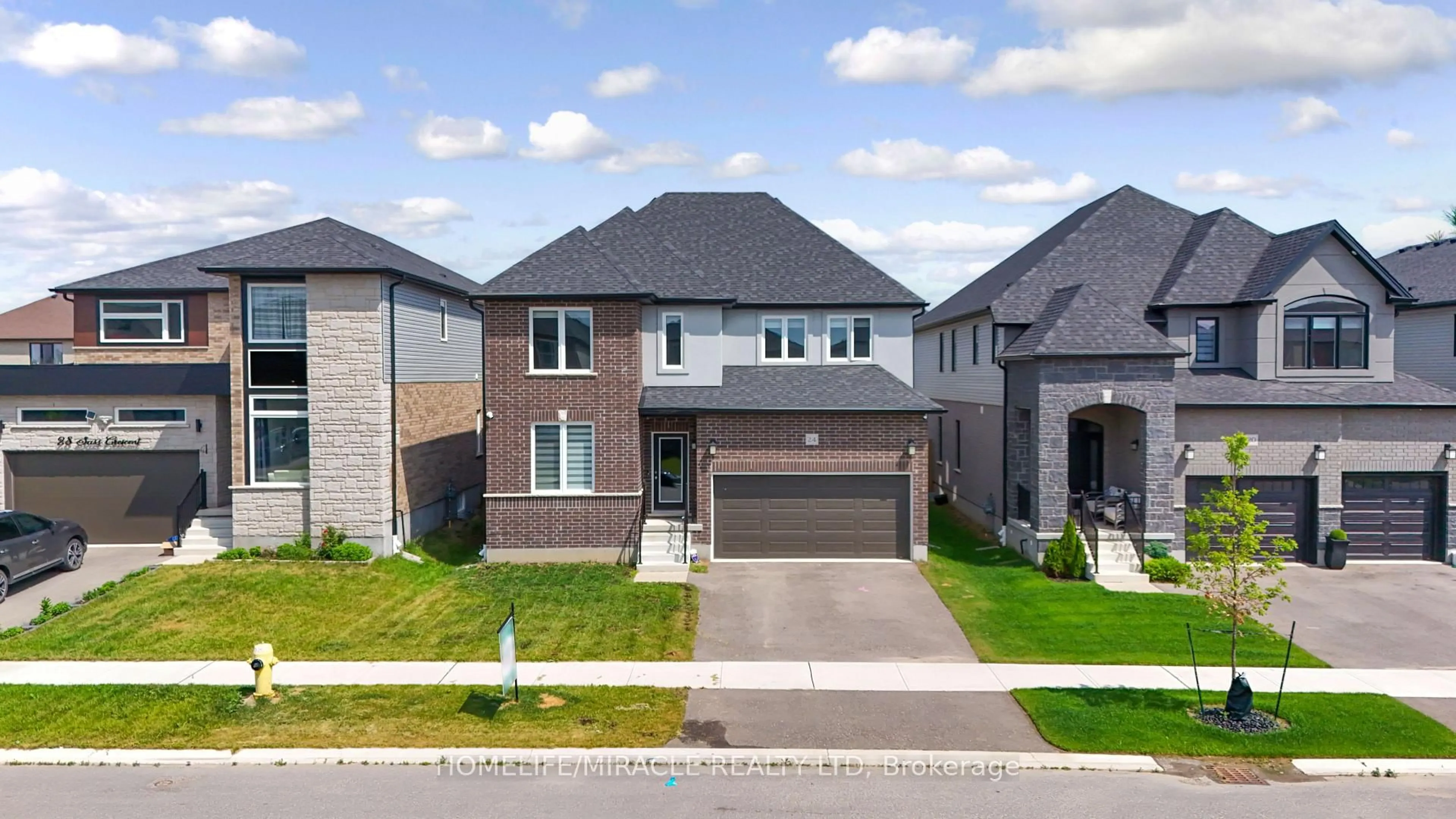 A pic from outside/outdoor area/front of a property/back of a property/a pic from drone, street for 24 Sass Cres, Brant Ontario N3L 0A9