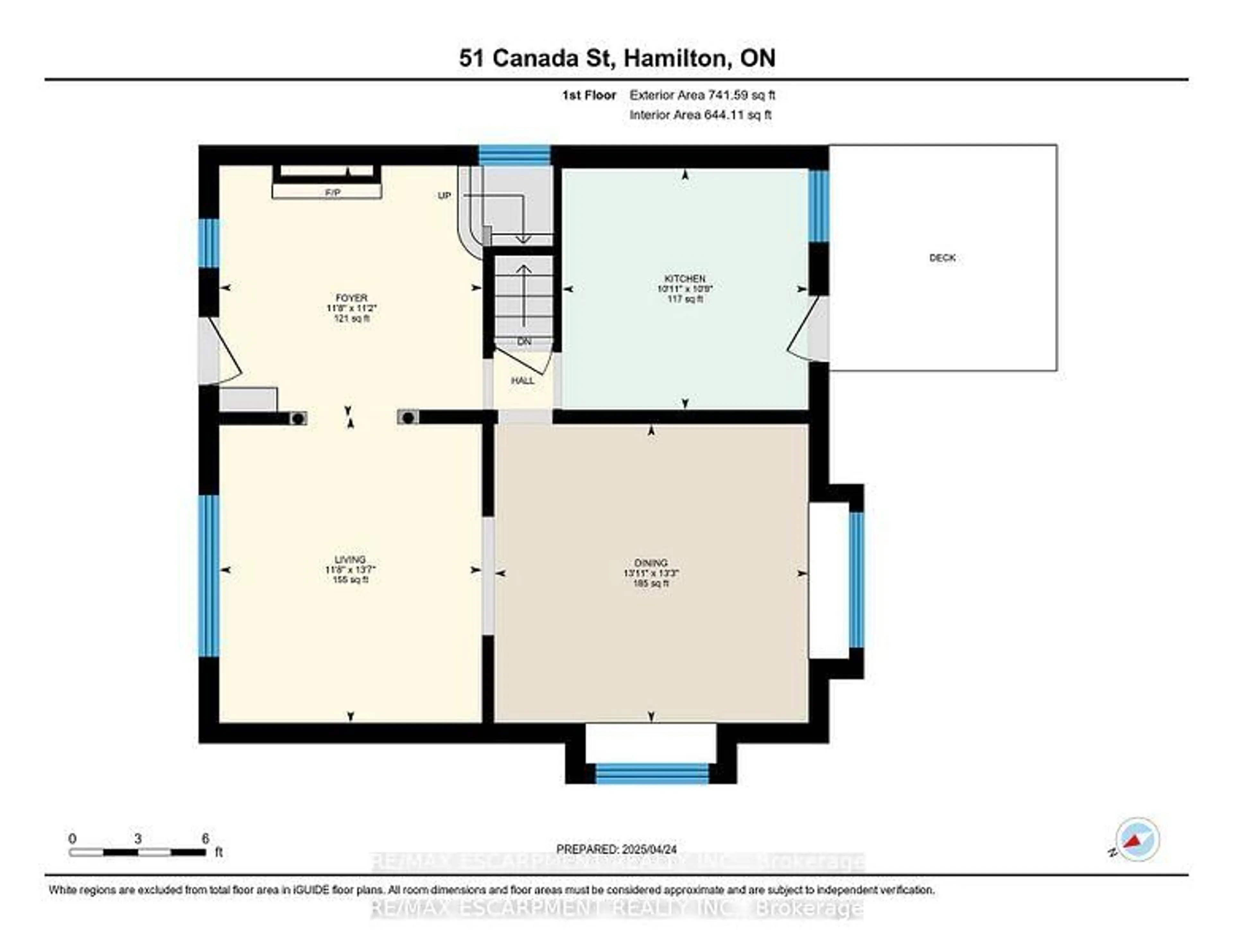 Floor plan for 51 Canada St, Hamilton Ontario L8P 1P1