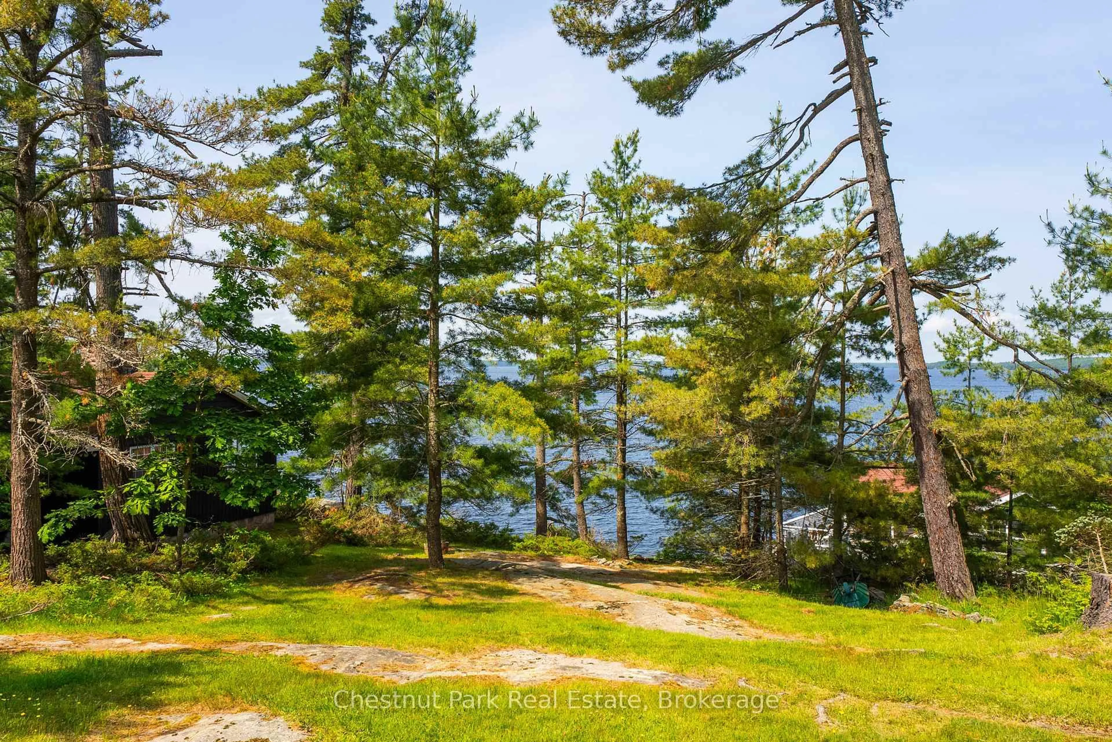 Patio, forest/trees view for 1216 Ennis Bay Rd, Bracebridge Ontario P1L 1T8