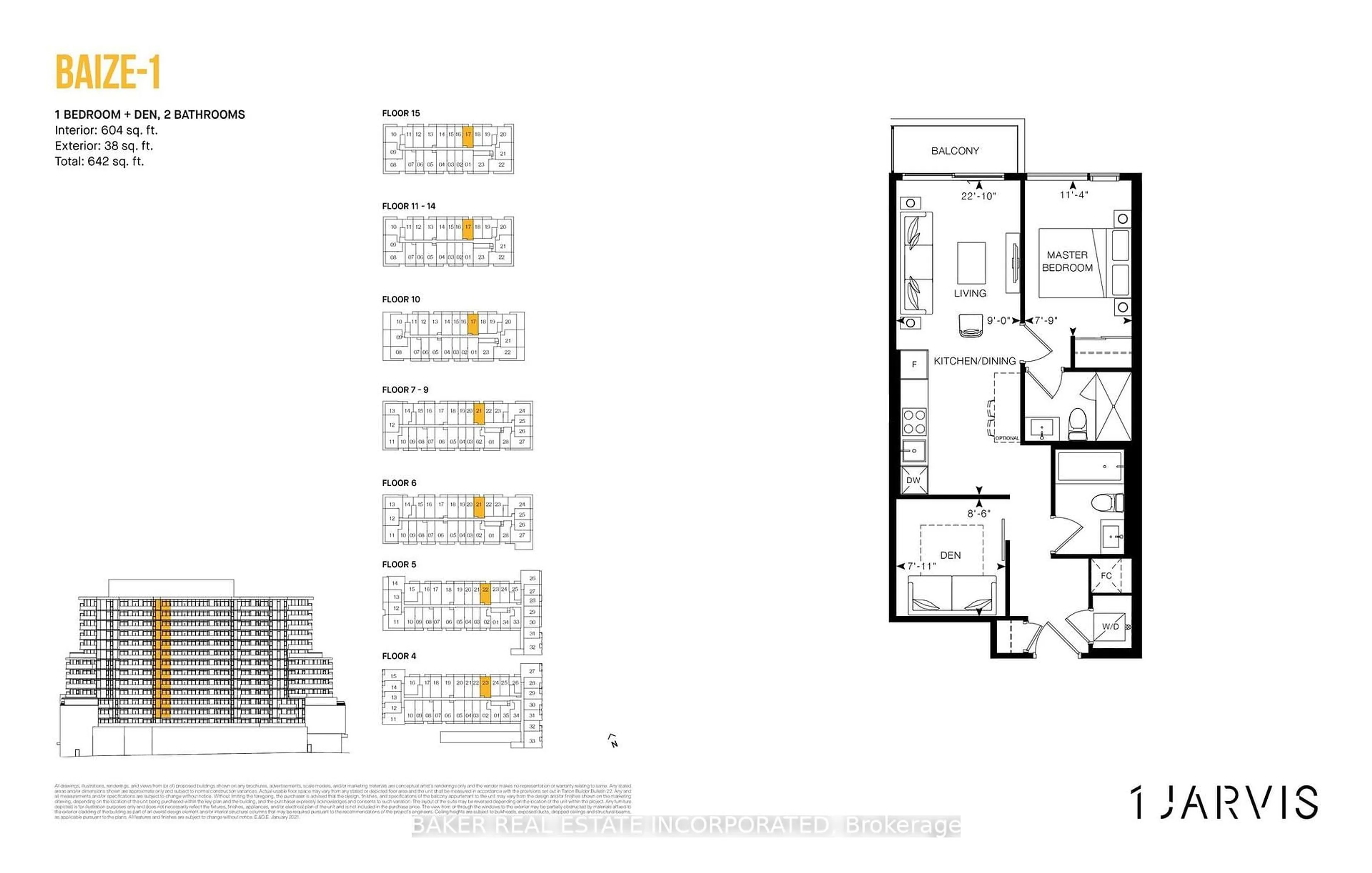 Floor plan for 1 Jarvis St #1317, Hamilton Ontario L8R 3J2