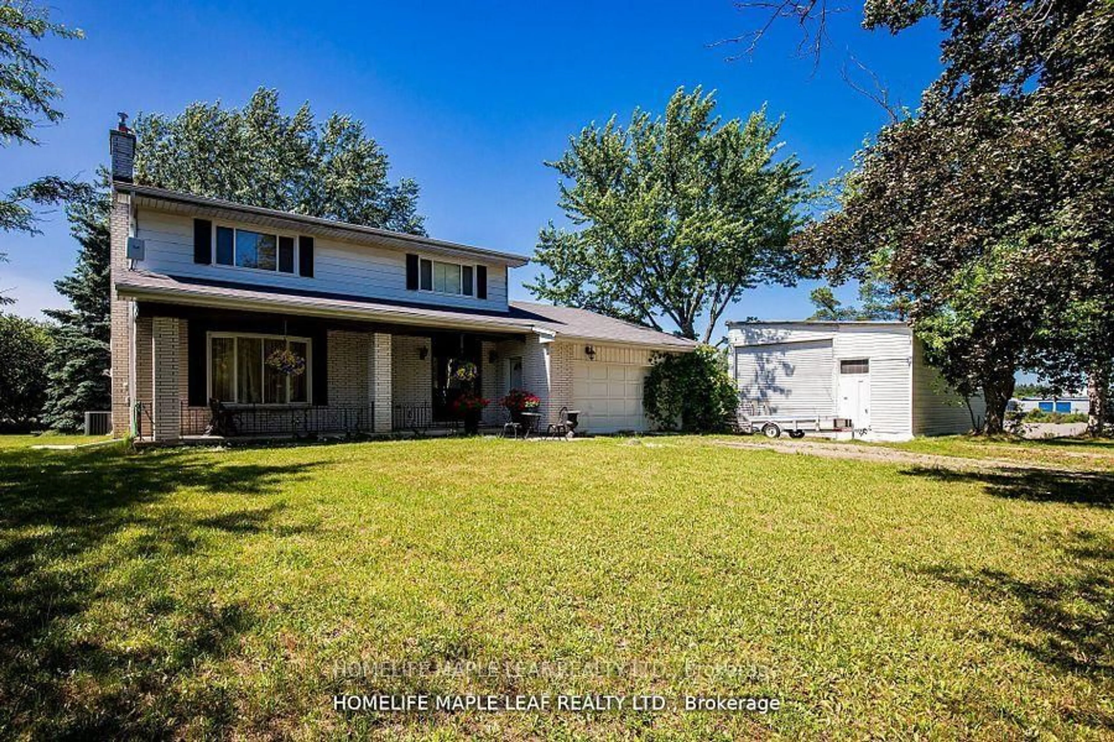 A pic from outside/outdoor area/front of a property/back of a property/a pic from drone, street for 8554 Hwy 7 Rd, Guelph/Eramosa Ontario N0B 2K0