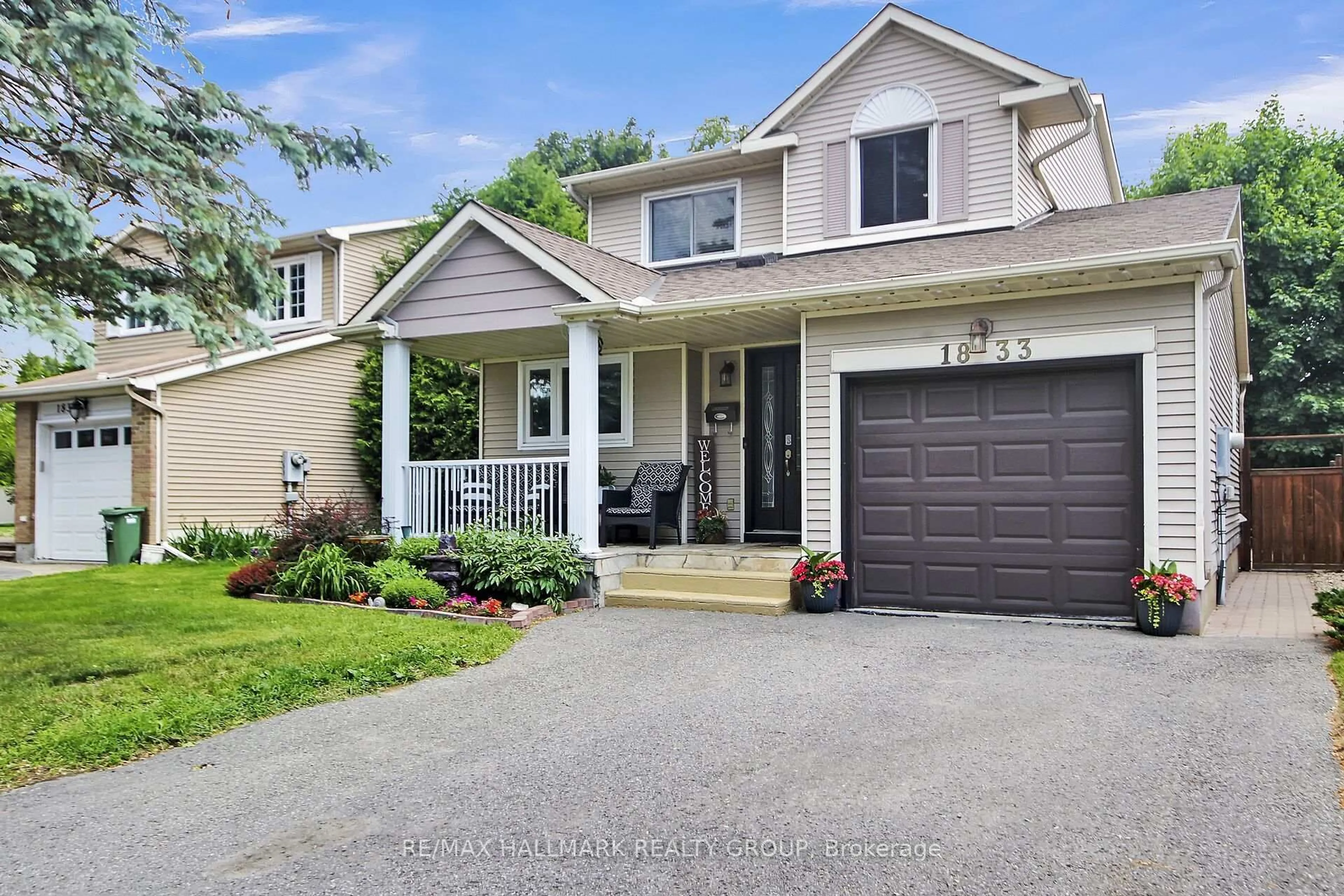 Home with vinyl exterior material, street for 1833 Windflower Way, Orleans Ontario K1C 5Z8