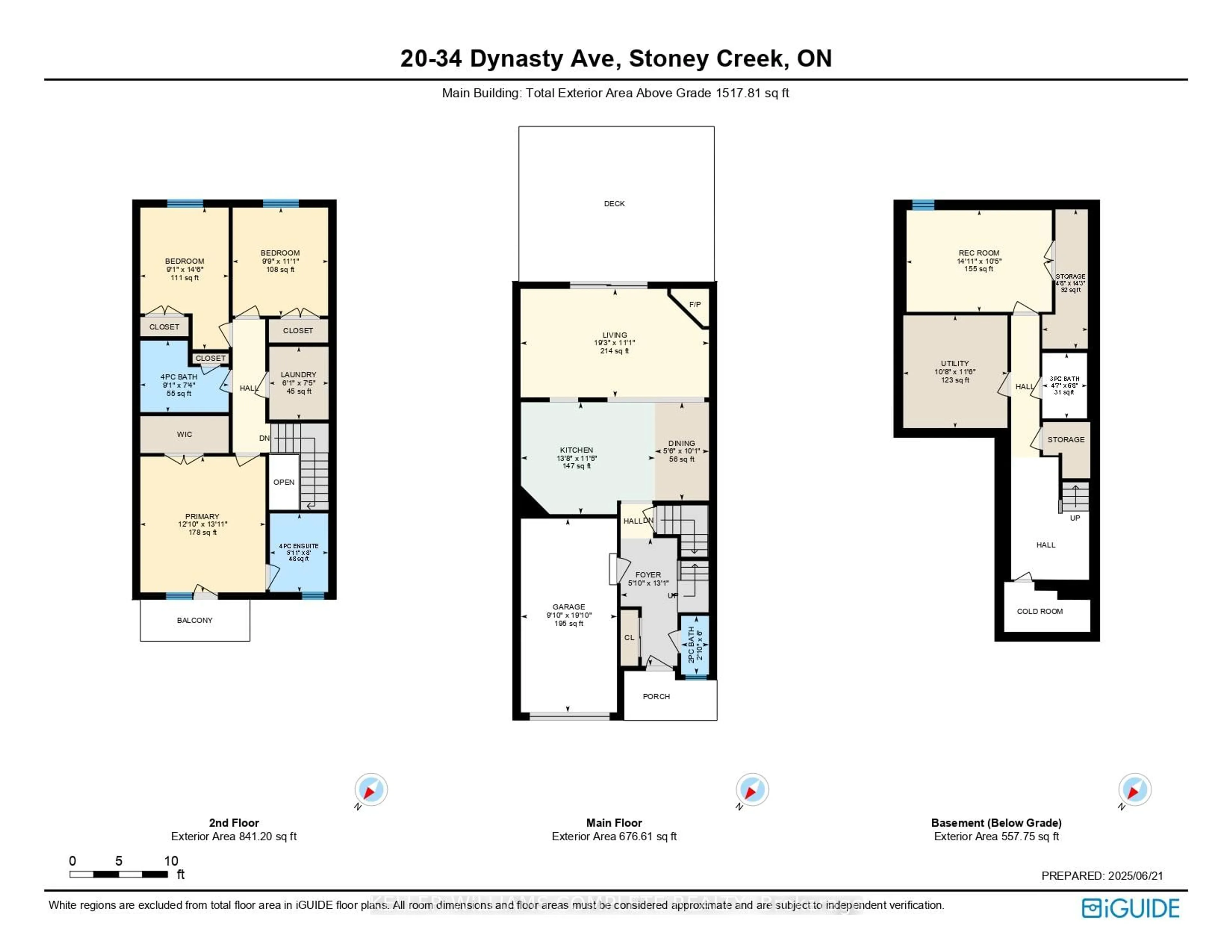Floor plan for 34 Dynasty Ave #20, Hamilton Ontario L8G 5C7