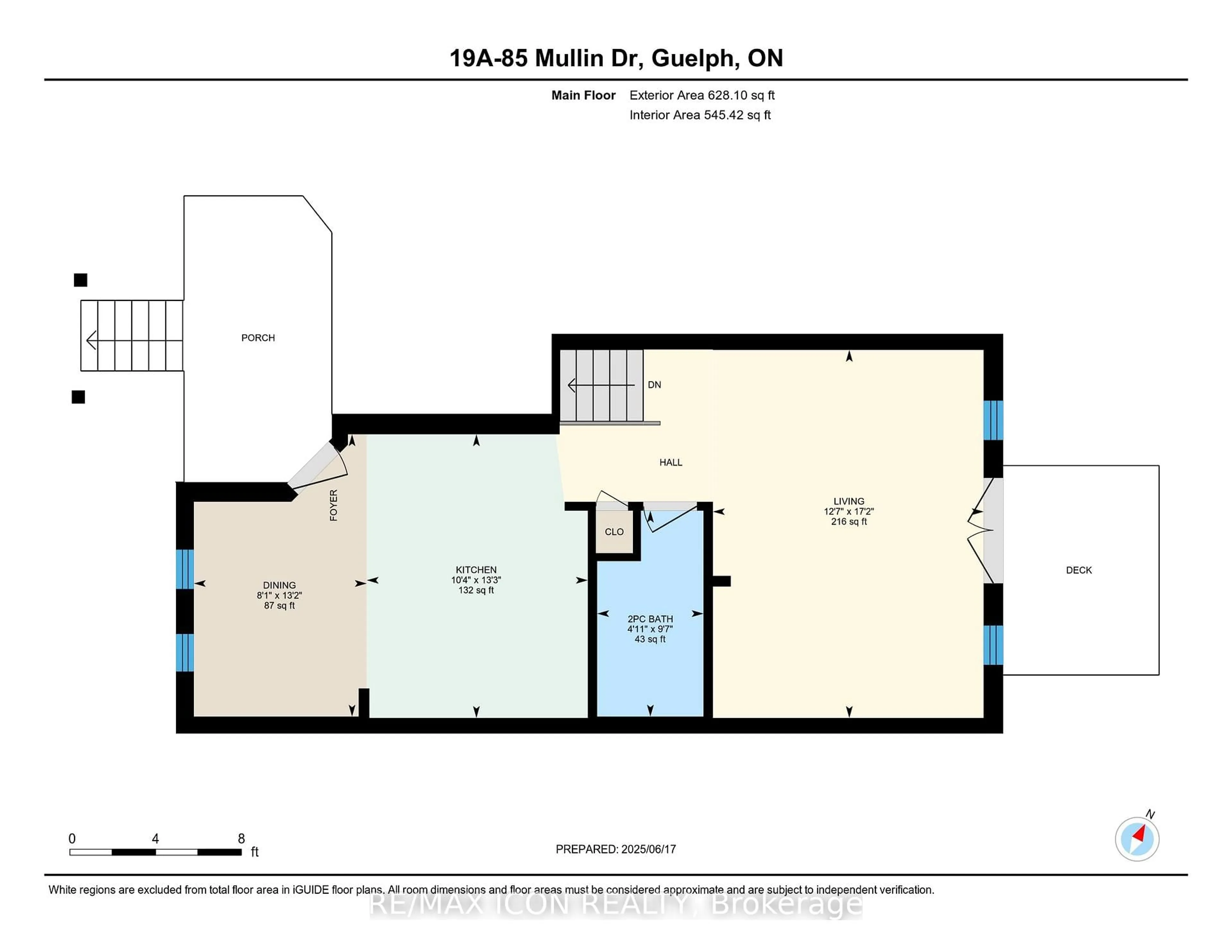 Floor plan for 85 Mullin Dr #19A, Guelph Ontario N1E 7M2