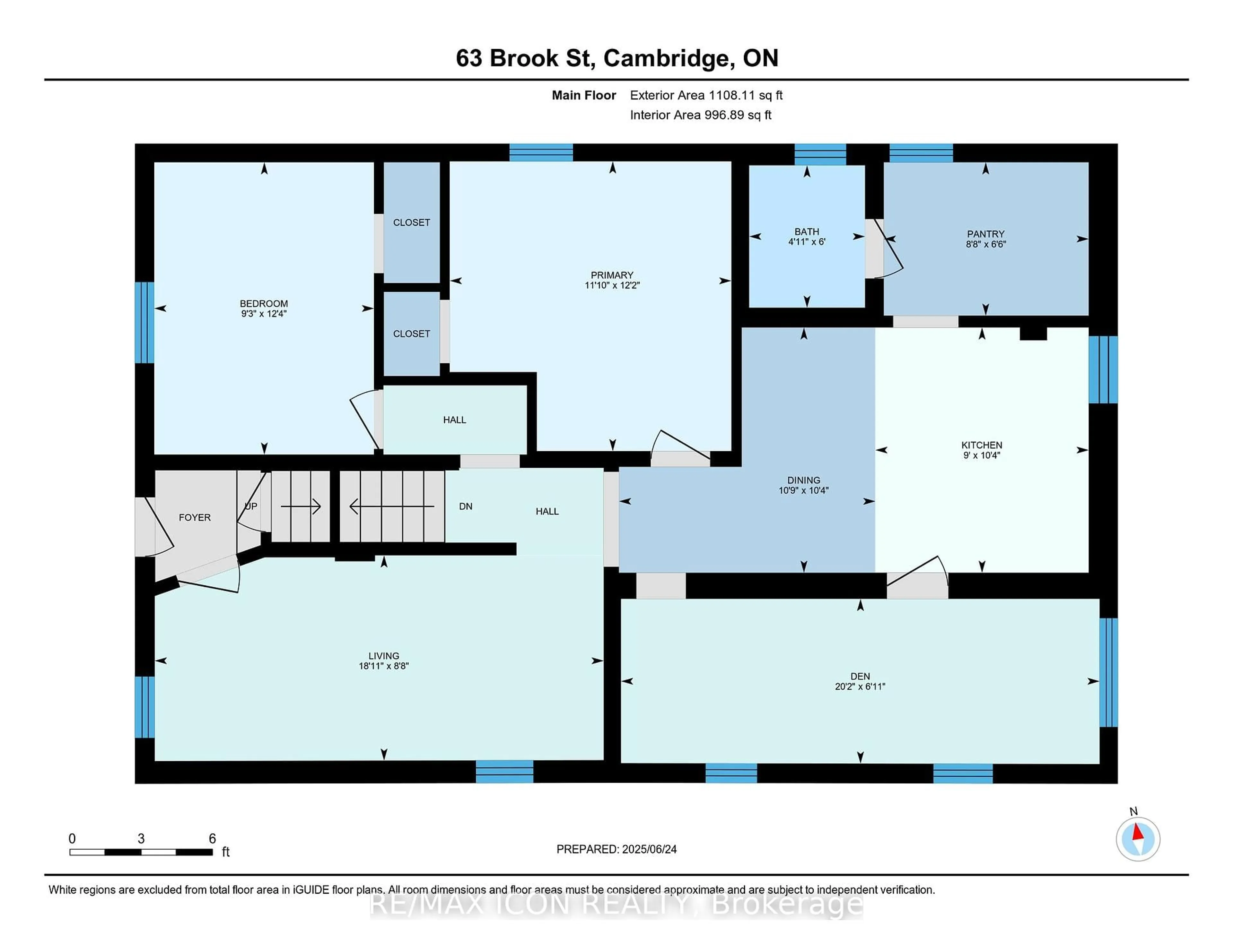 Floor plan for 63 Brook St, Cambridge Ontario N1R 4C4