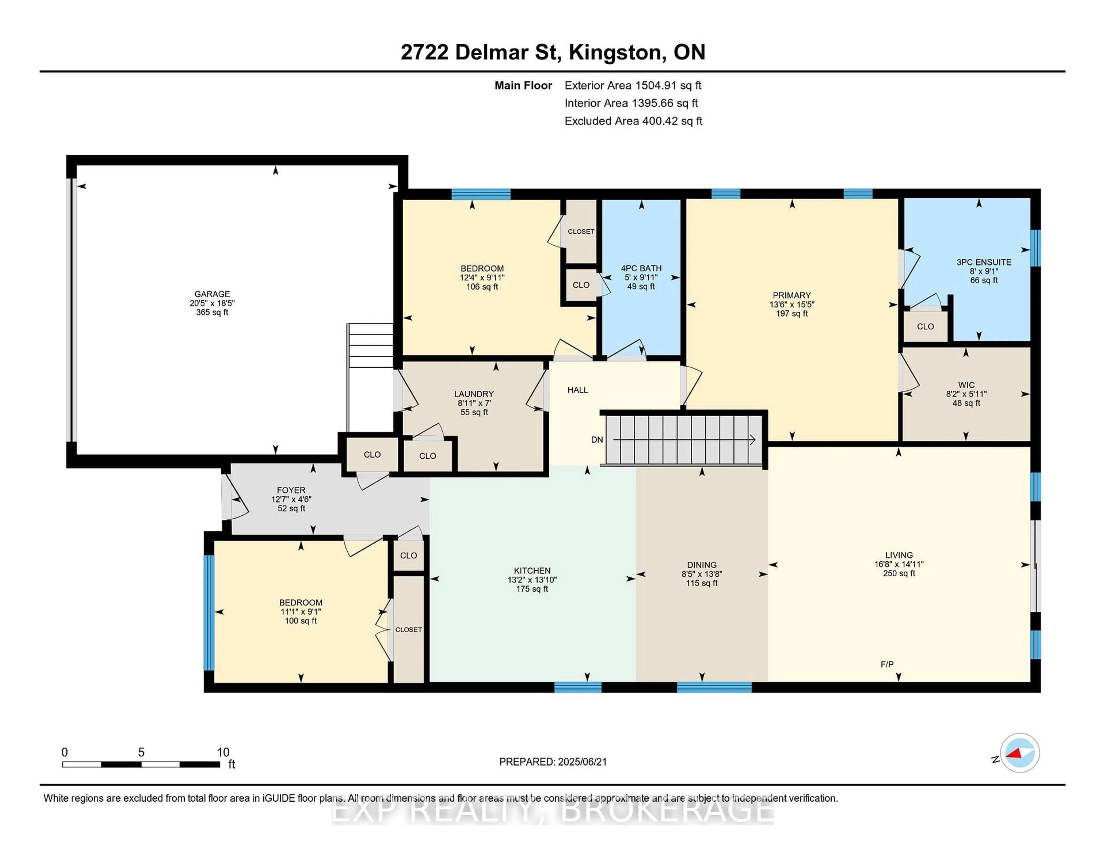Floor plan for 2722 DELMAR St, Kingston Ontario K7P 0J1