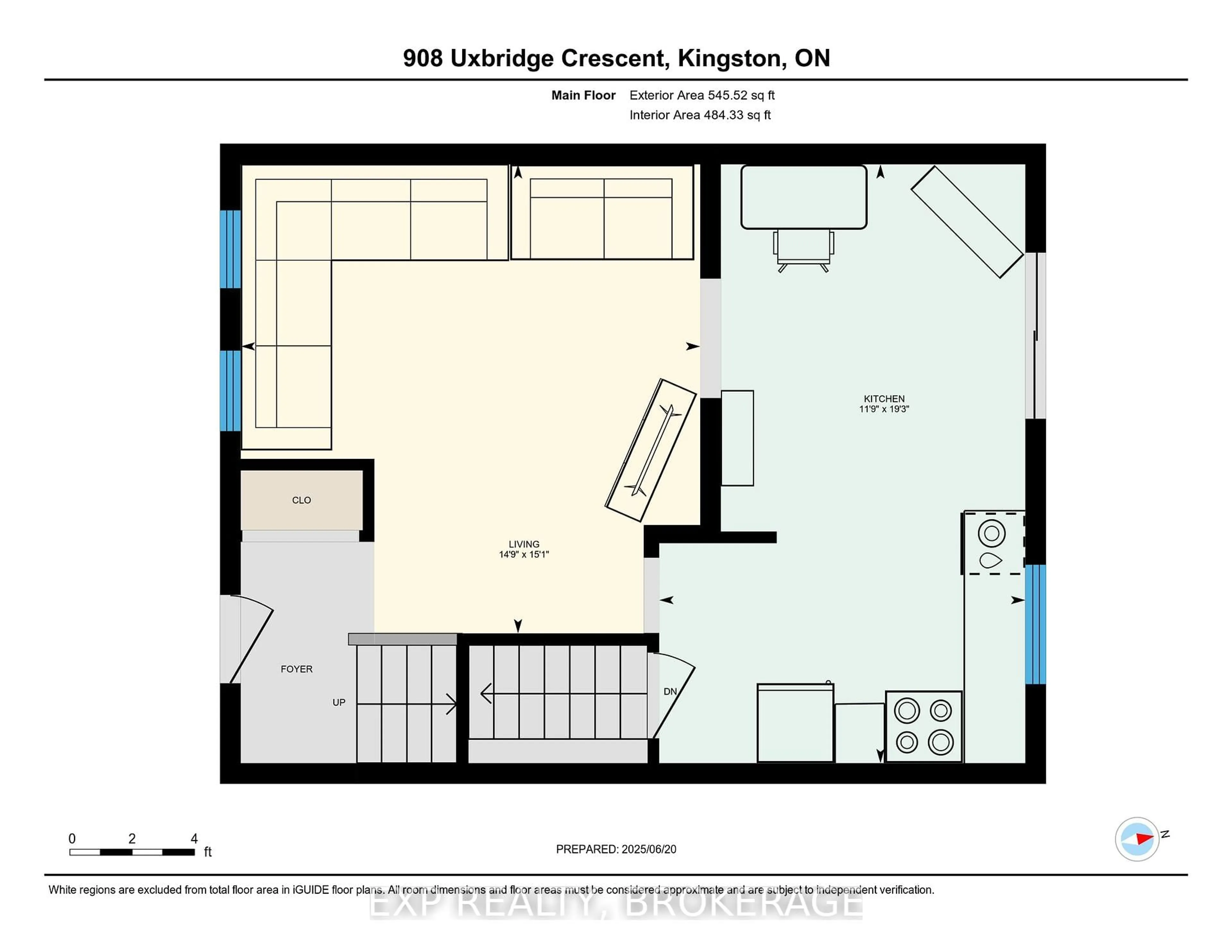 Floor plan for 908 Uxbridge Cres, Kingston Ontario K7M 8K9