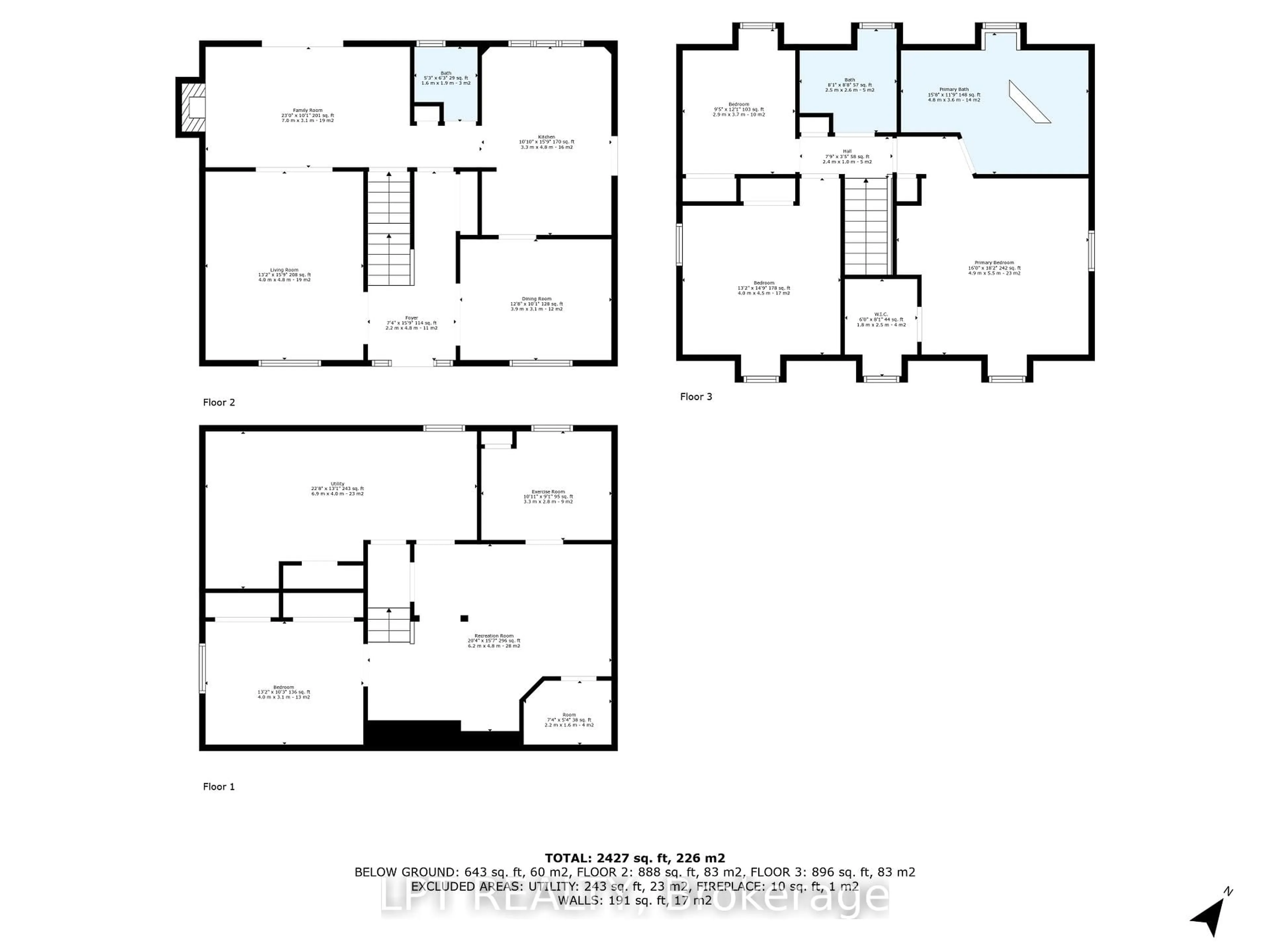 Floor plan for 1329 Fontenay Cres, Ottawa Ontario K1V 7K5