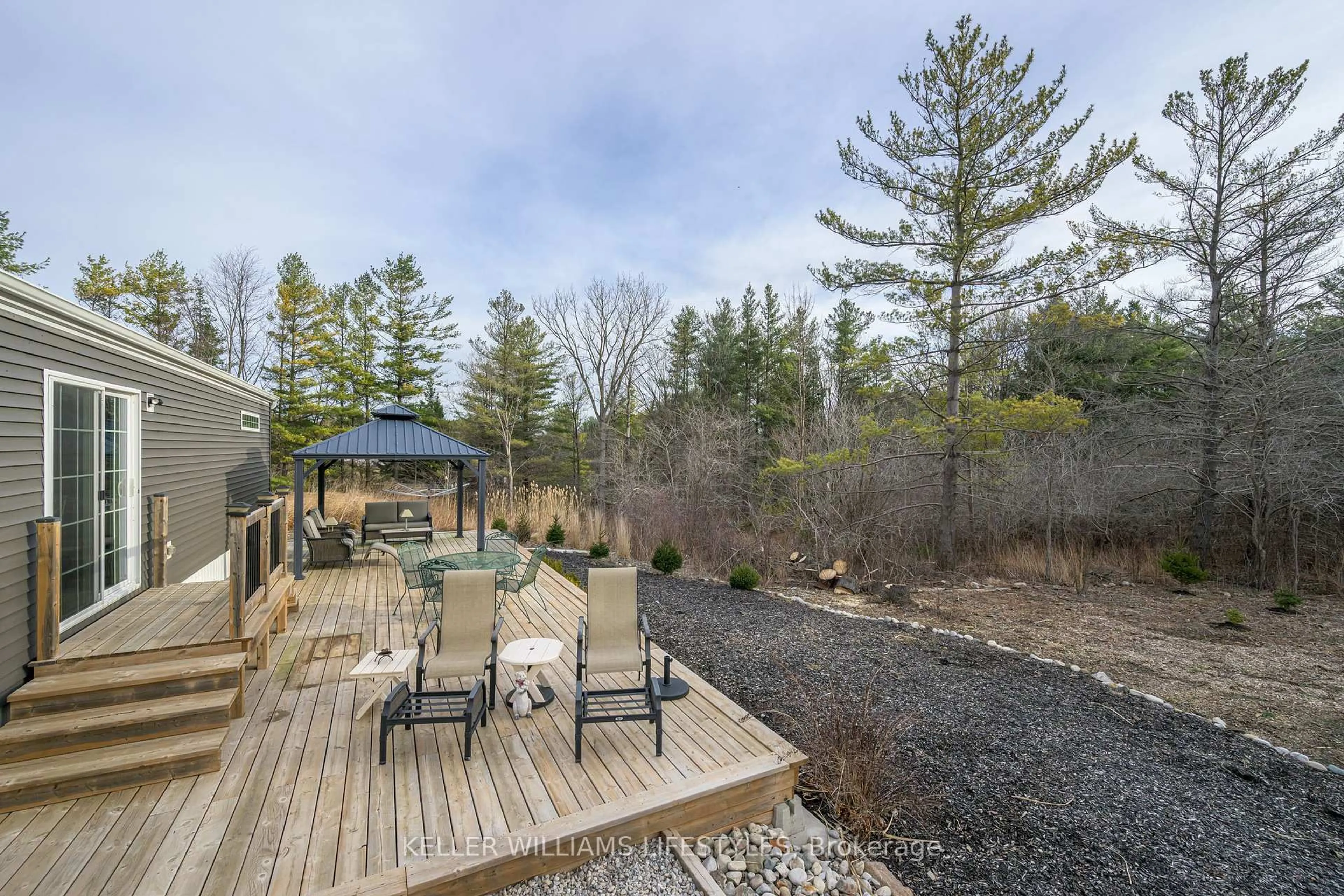 Patio, forest/trees view for 4838 Switzer Dr #A22, Southwest Middlesex Ontario N0L 1A0