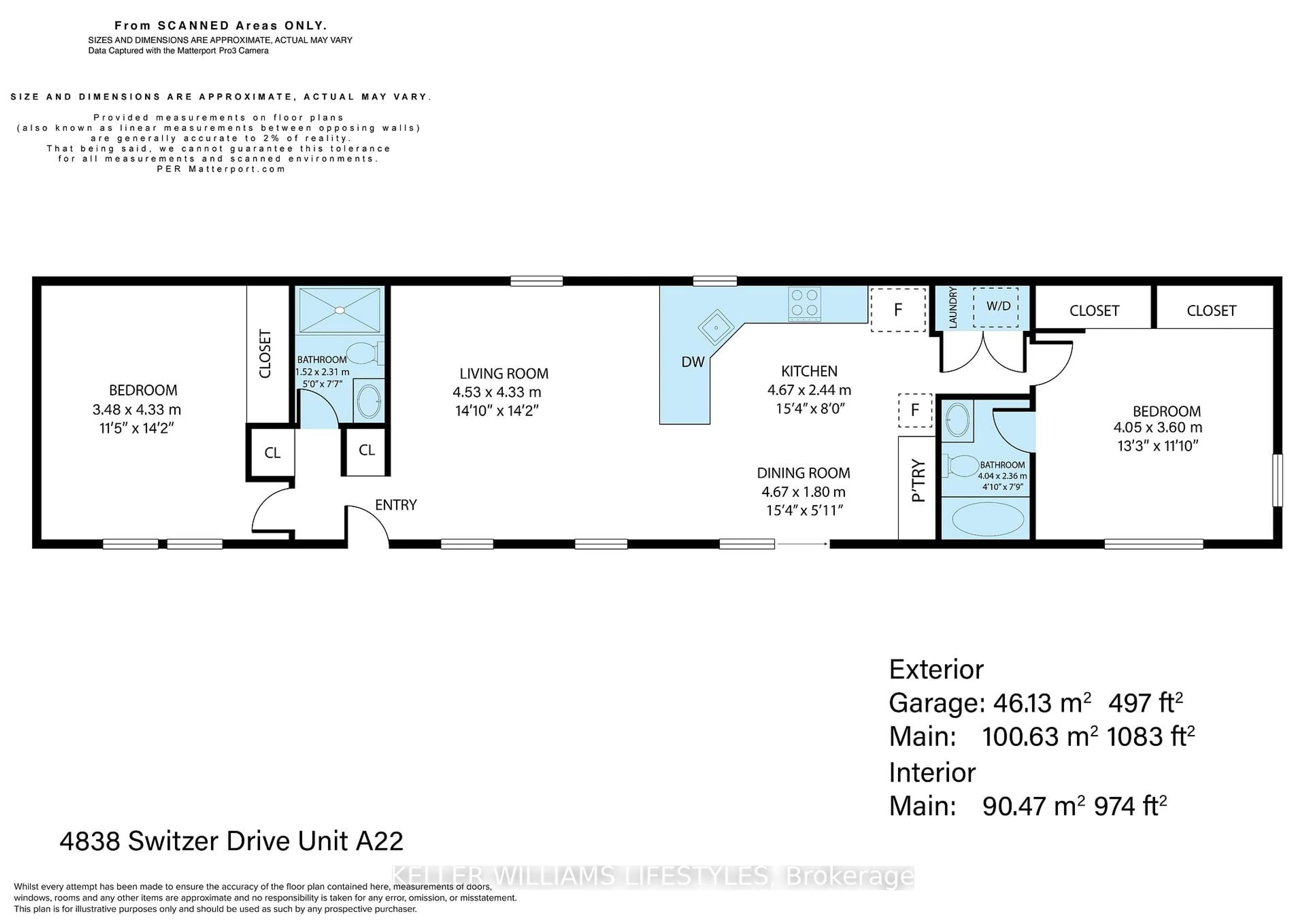 Floor plan for 4838 Switzer Dr #A22, Southwest Middlesex Ontario N0L 1A0