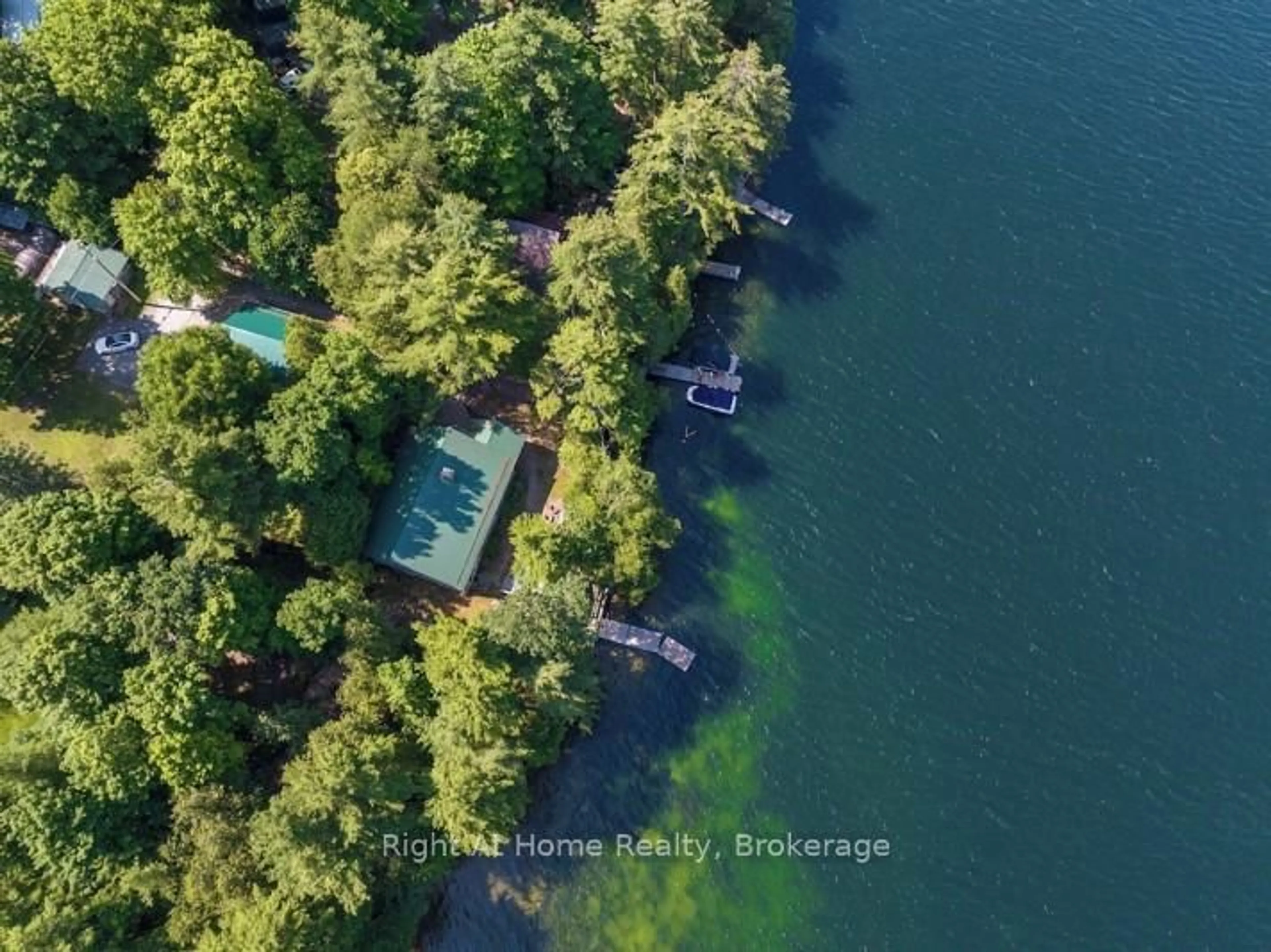 A pic from outside/outdoor area/front of a property/back of a property/a pic from drone, water/lake/river/ocean view for 4352 R43 Rd, Rideau Lakes Ontario K0G 1V0