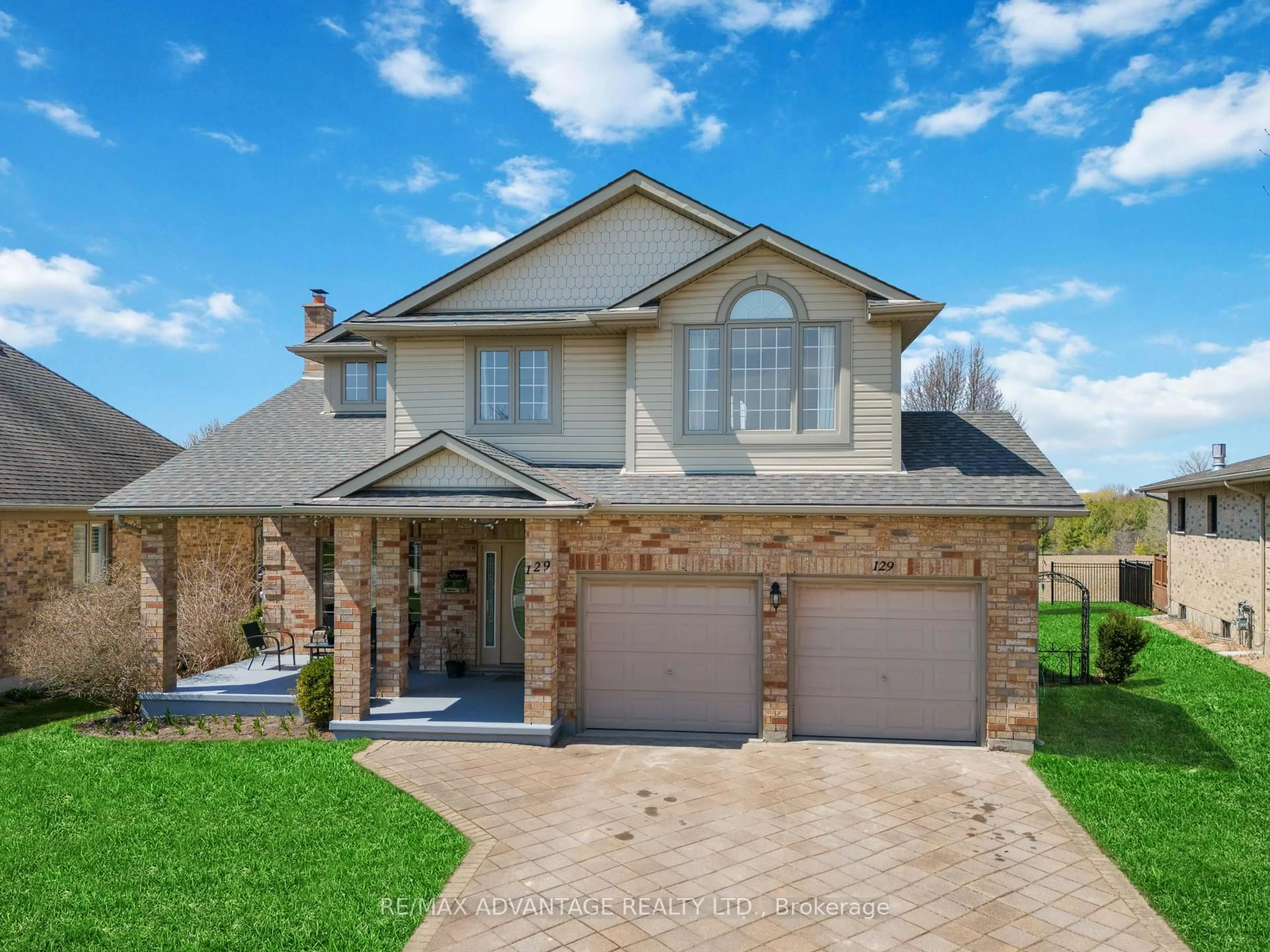 Home with brick exterior material, street for 129 Thamesview Cres, St. Marys Ontario N4X 1E1