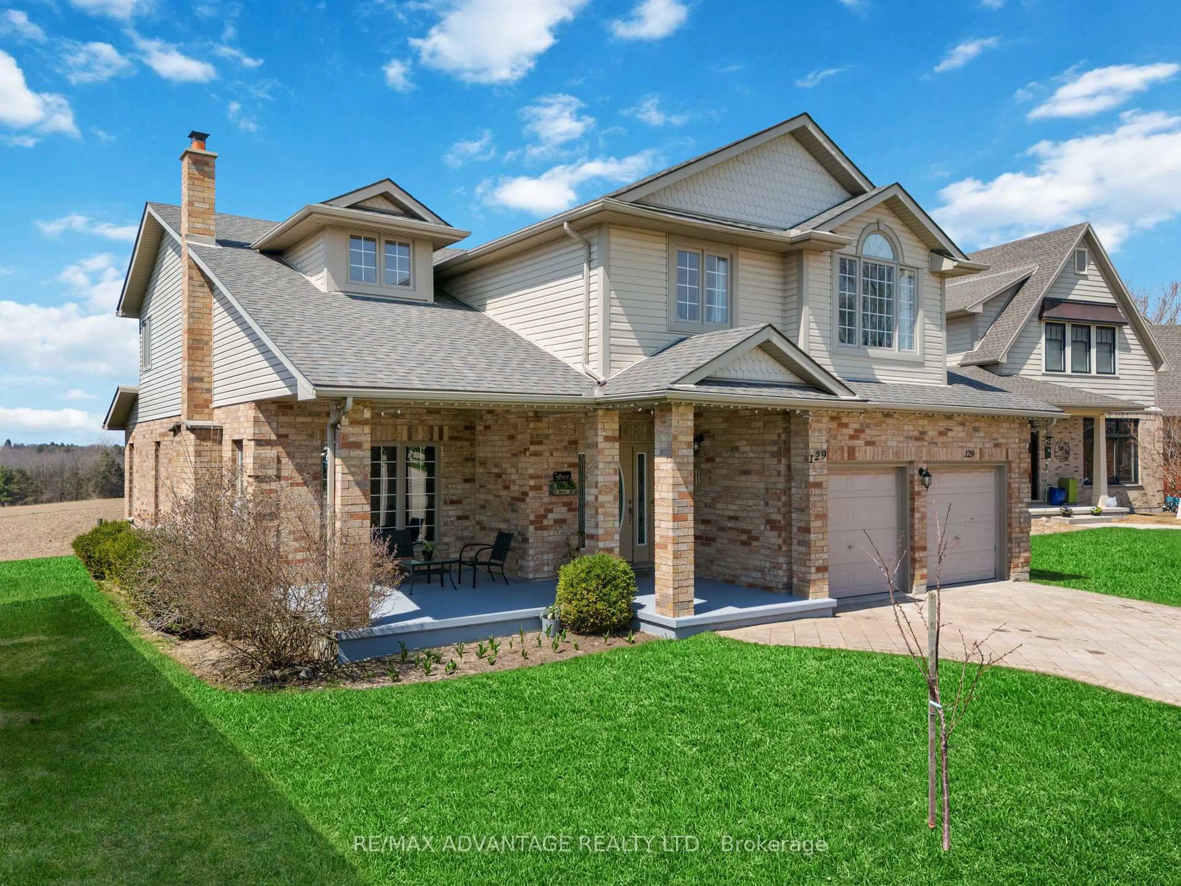 Home with brick exterior material, street for 129 Thamesview Cres, St. Marys Ontario N4X 1E1