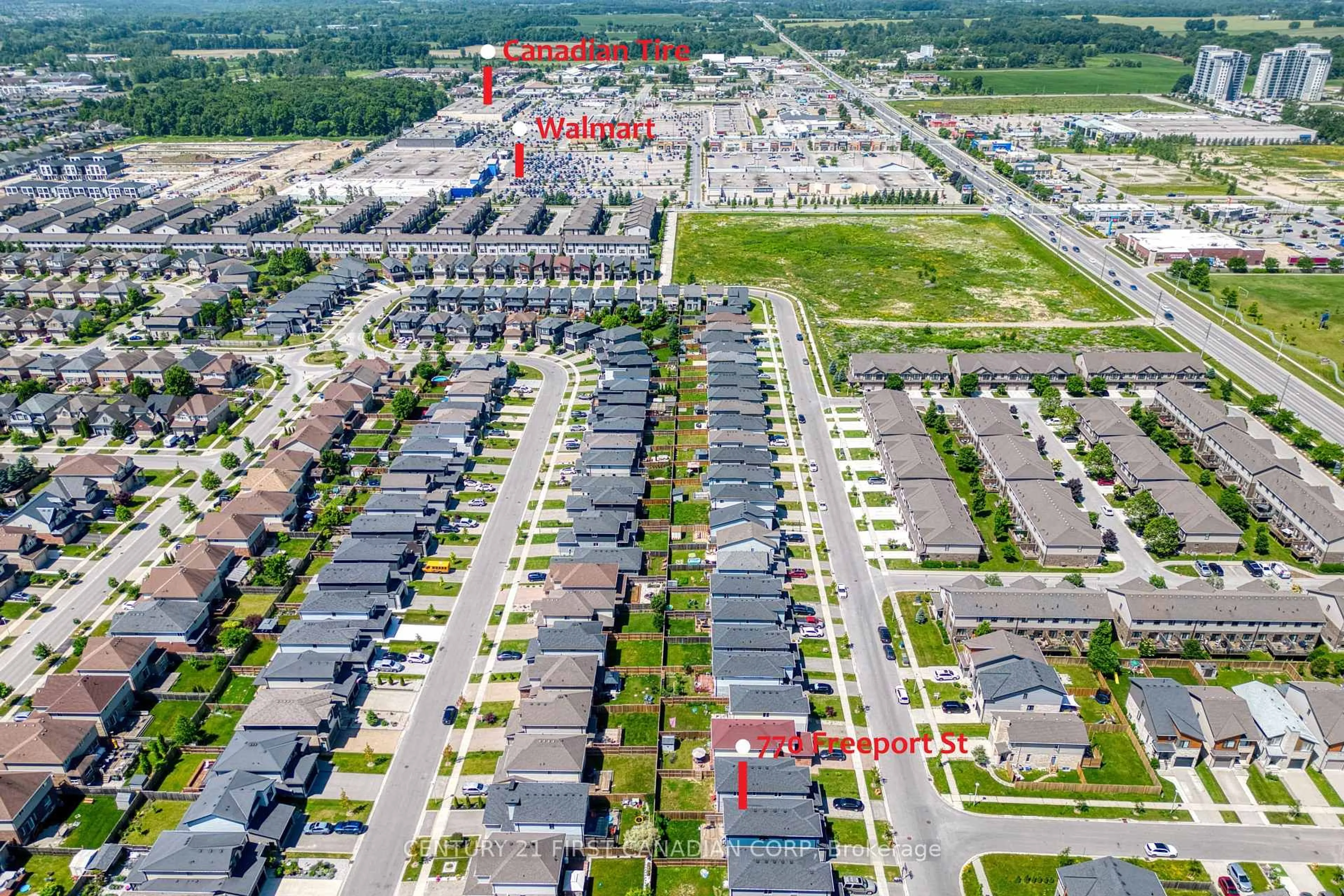 A pic from outside/outdoor area/front of a property/back of a property/a pic from drone, street for 770 Freeport St, London North Ontario N6G 0R4