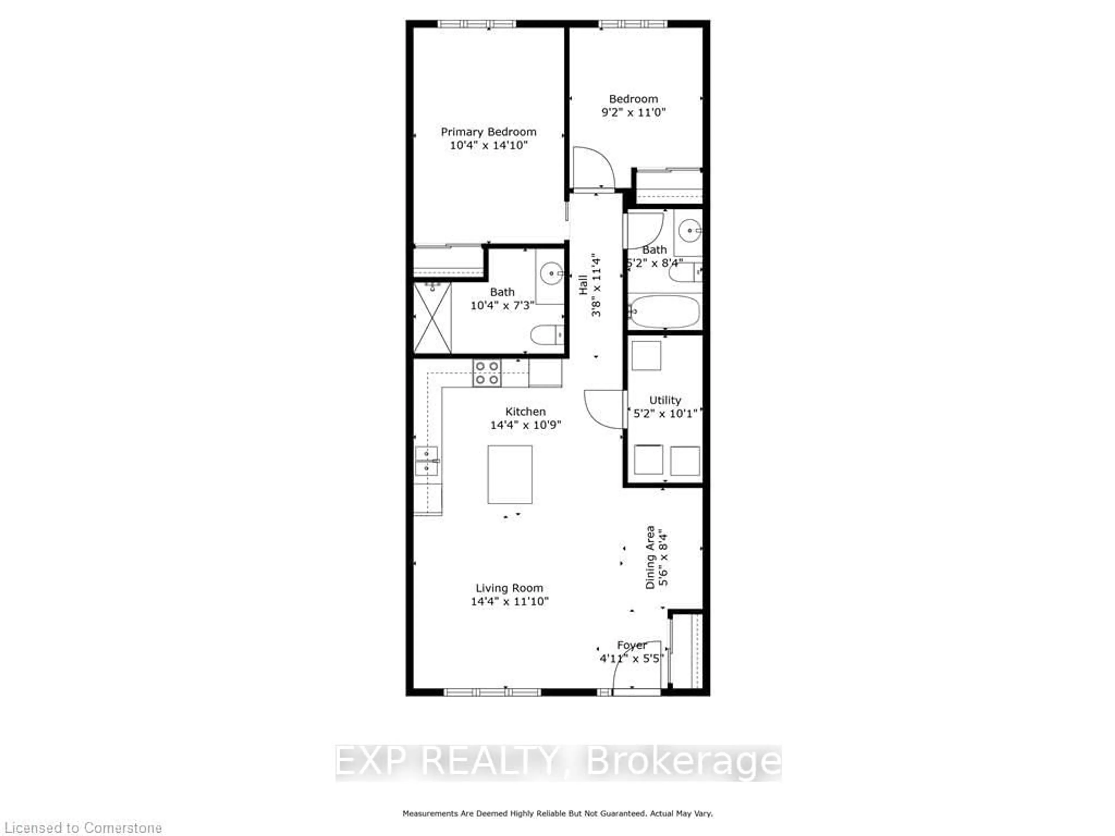 Floor plan for 166 Rochefort St #E, Kitchener Ontario N2R 0P5
