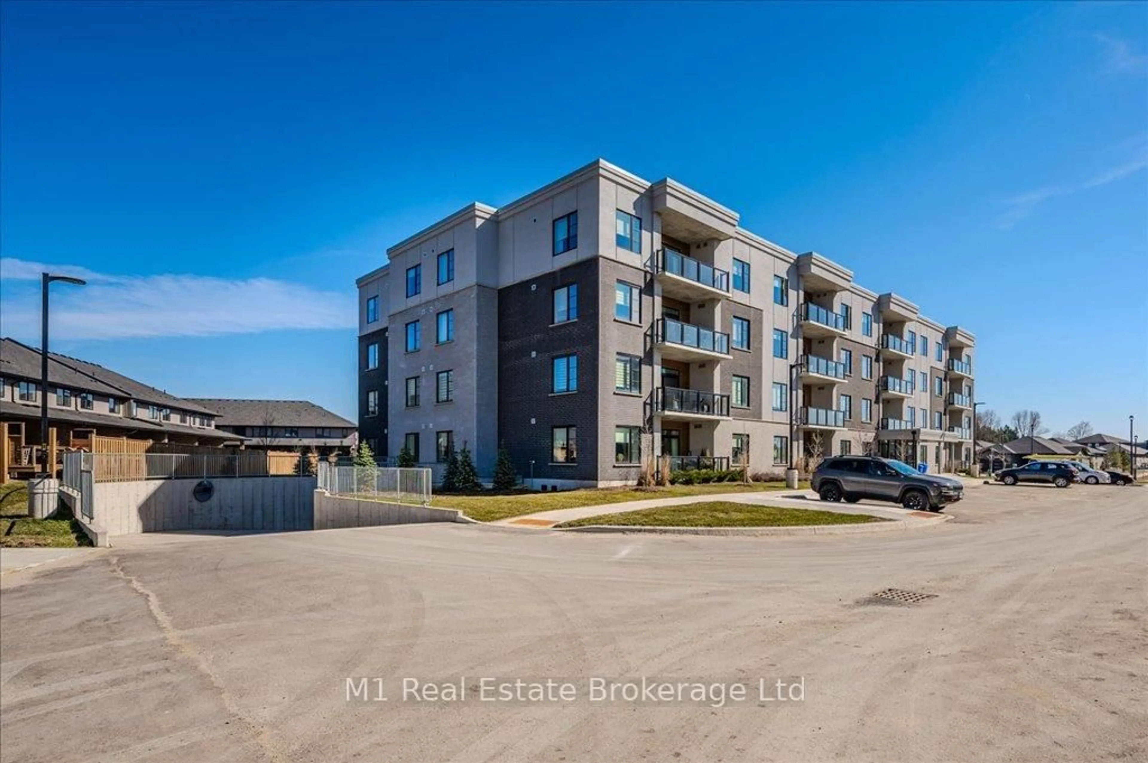 A pic from outside/outdoor area/front of a property/back of a property/a pic from drone, unknown for 99B Farley Rd #207, Centre Wellington Ontario N1M 0J9