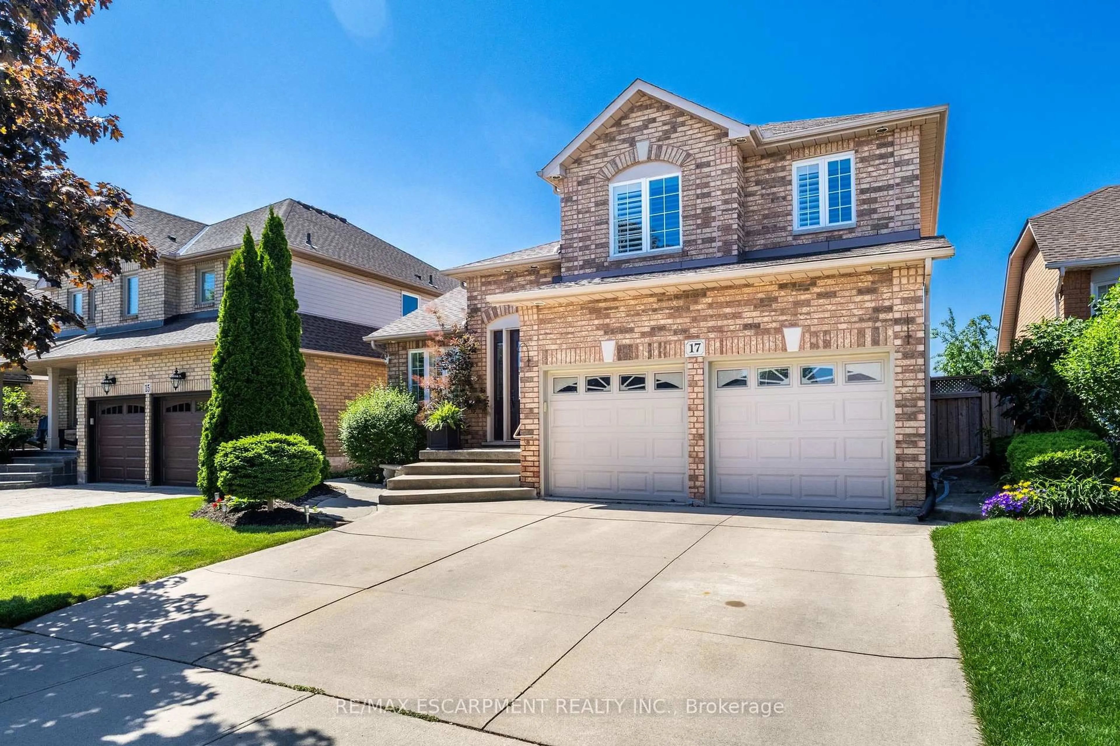 Home with brick exterior material, street for 17 Hillgarden Dr, Hamilton Ontario L8J 3R3