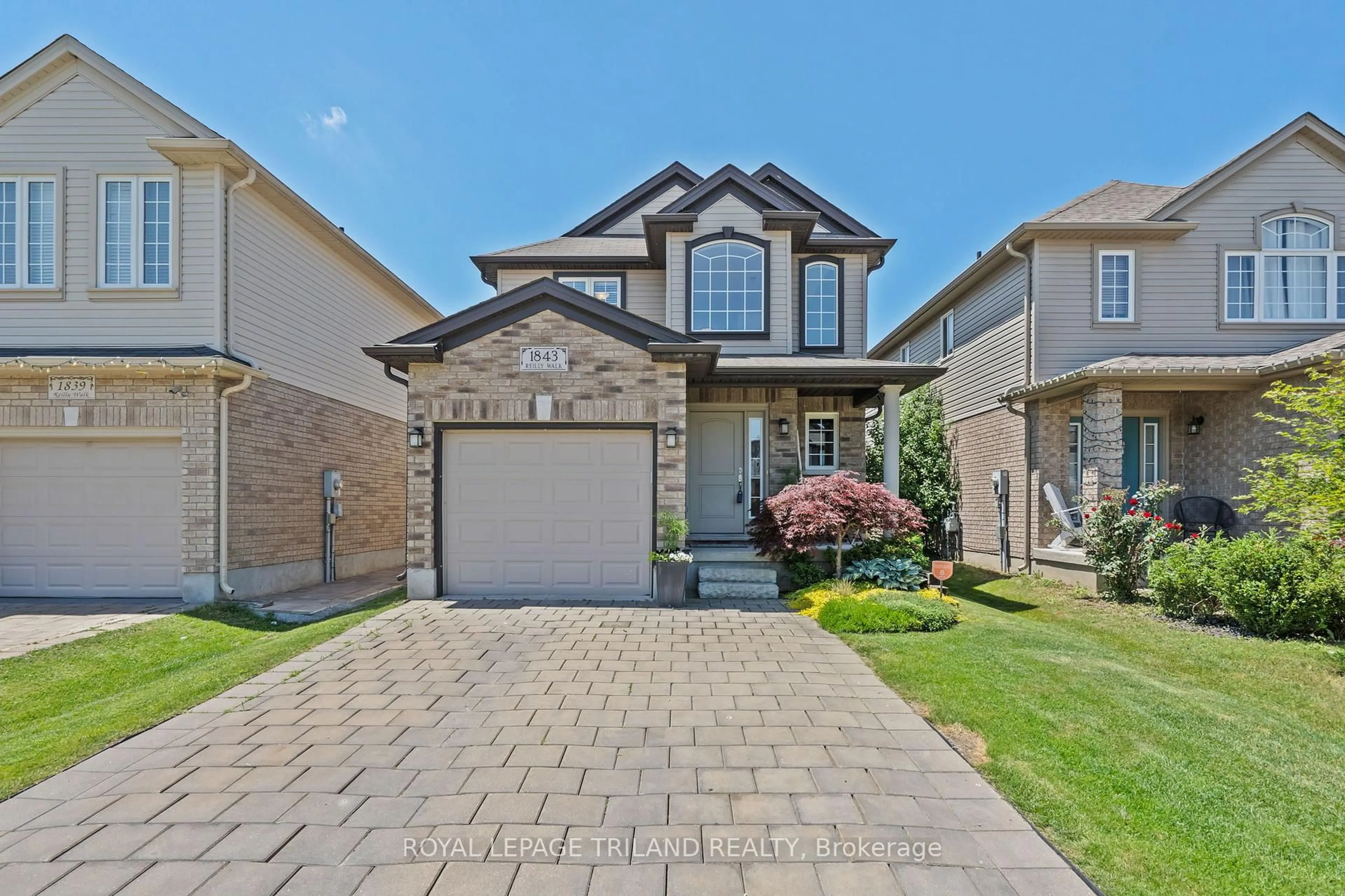 Home with brick exterior material, street for 1843 Reilly Walk, London North Ontario N5X 0C8
