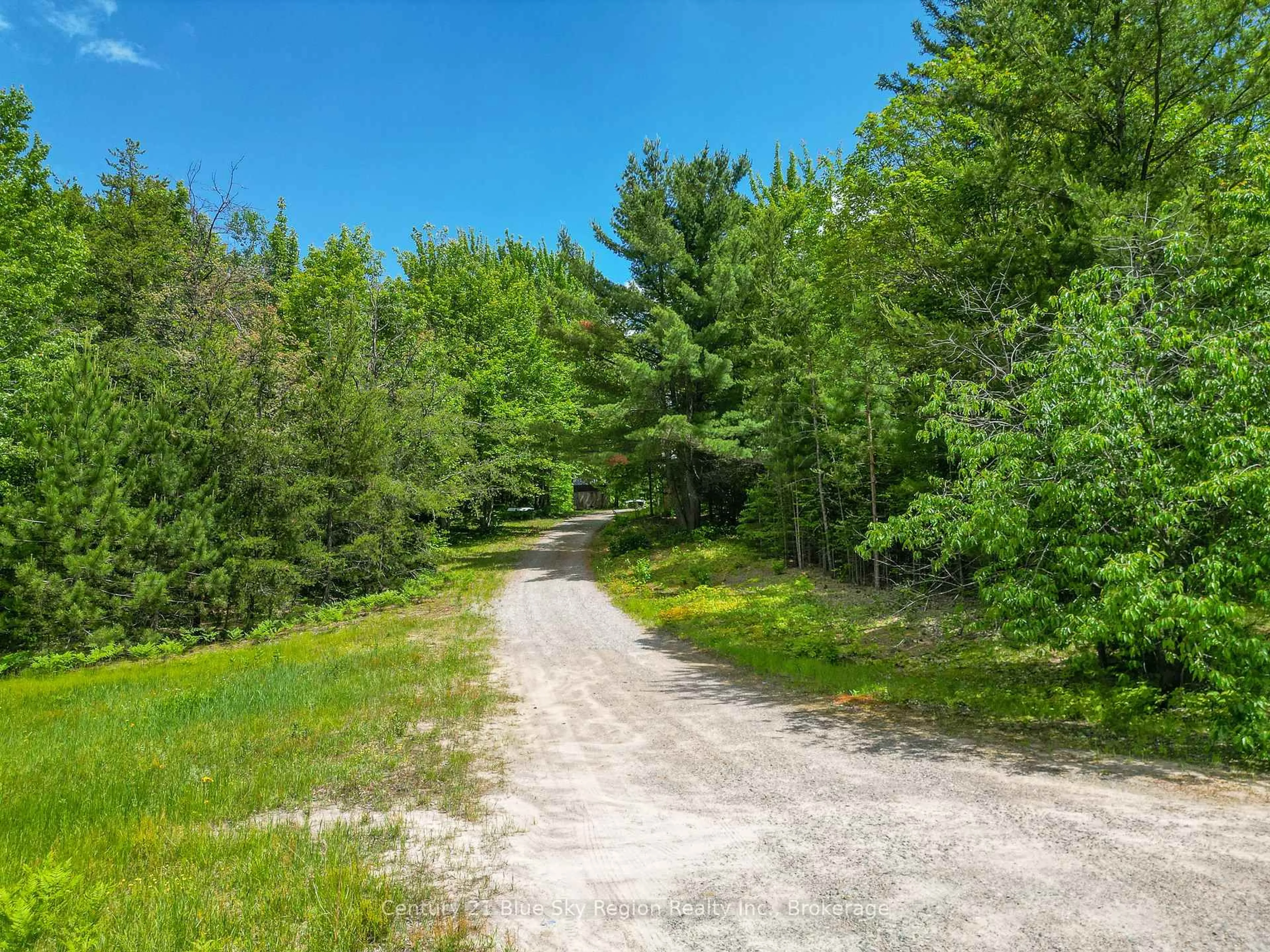 A pic from outside/outdoor area/front of a property/back of a property/a pic from drone, forest/trees view for 120 Blue Sea Rd, Bonfield Ontario P0H 1E0