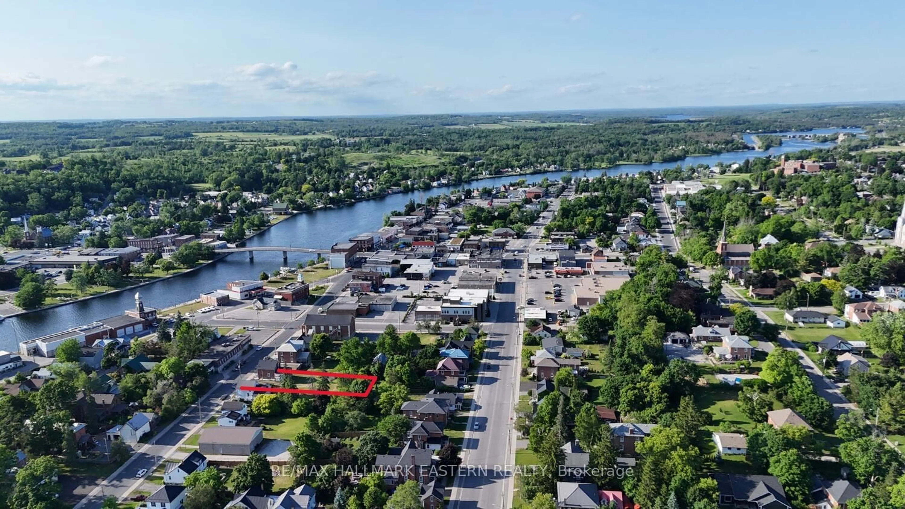 A pic from outside/outdoor area/front of a property/back of a property/a pic from drone, water/lake/river/ocean view for 67 Front St, Trent Hills Ontario K0L 1L0