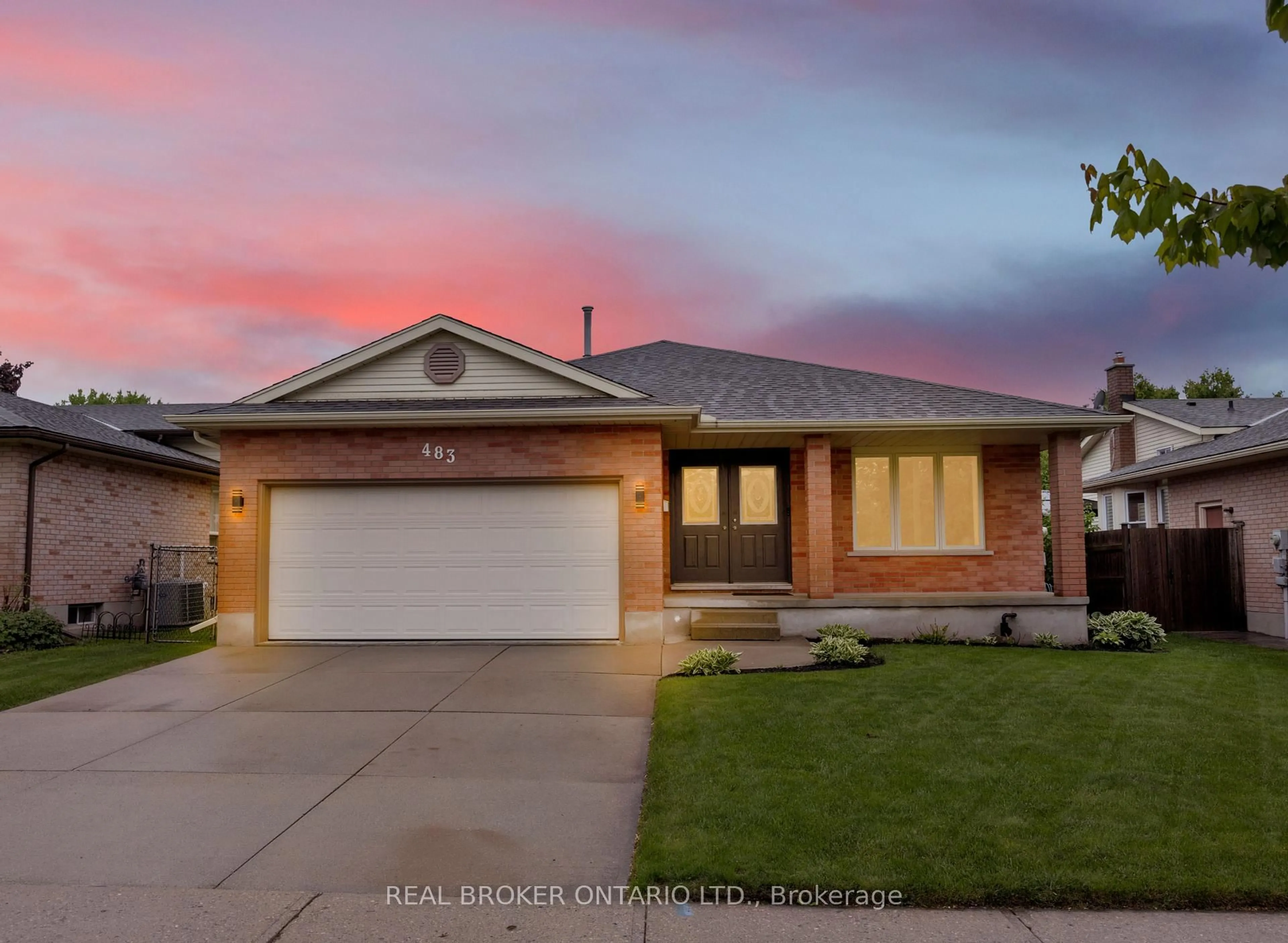 Home with brick exterior material, street for 483 Northlake Dr, Waterloo Ontario N2V 2A4