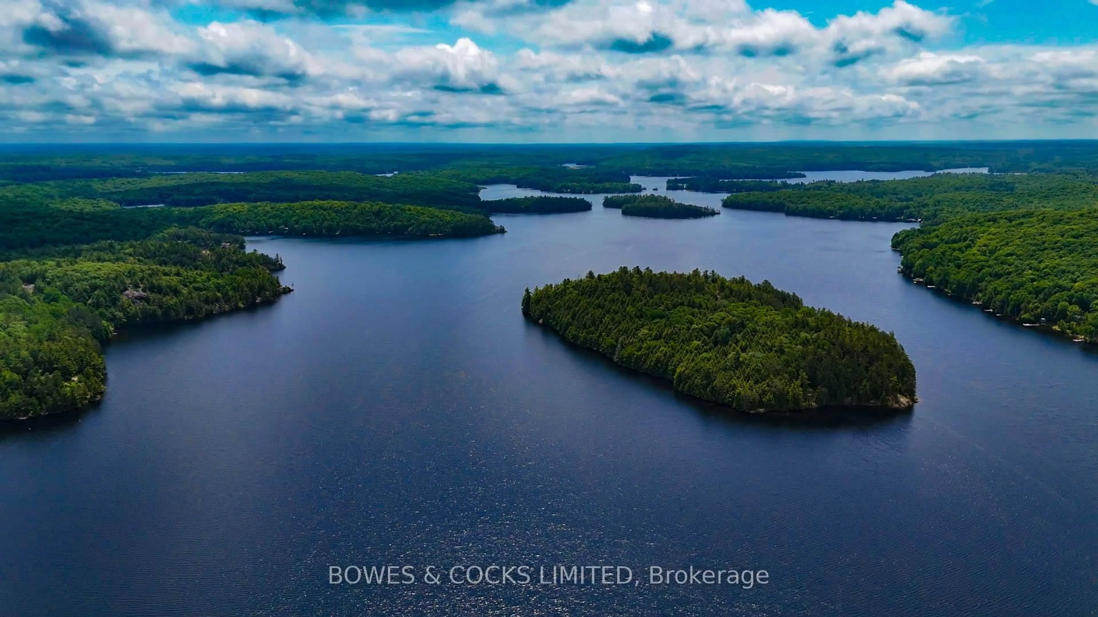 A pic from outside/outdoor area/front of a property/back of a property/a pic from drone, water/lake/river/ocean view for 1117 Thunderbird Lane, Birch Island, Highlands East Ontario K0L 1M0